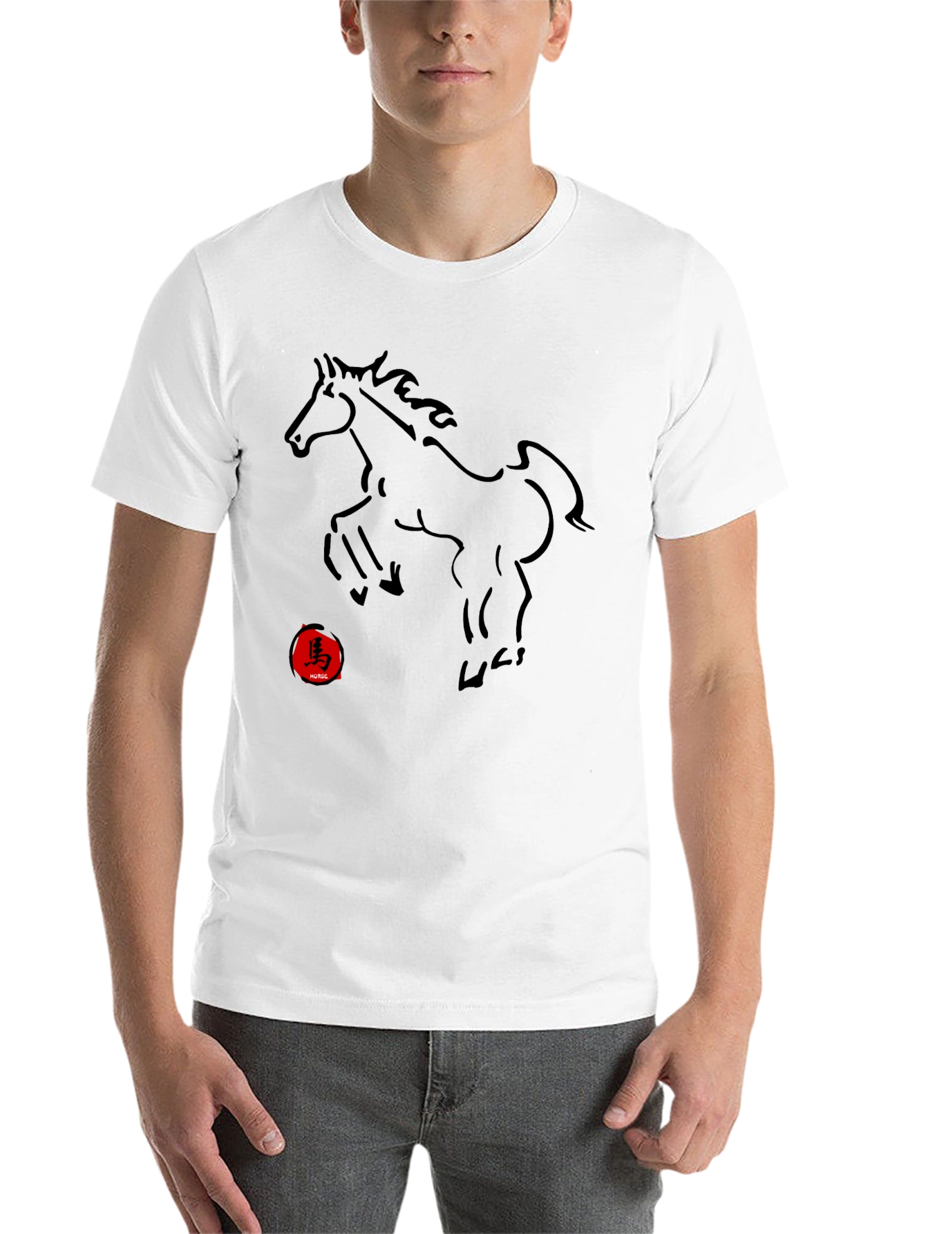 Black Black Horse Graphic Tee - Year of the Horse Design view 14