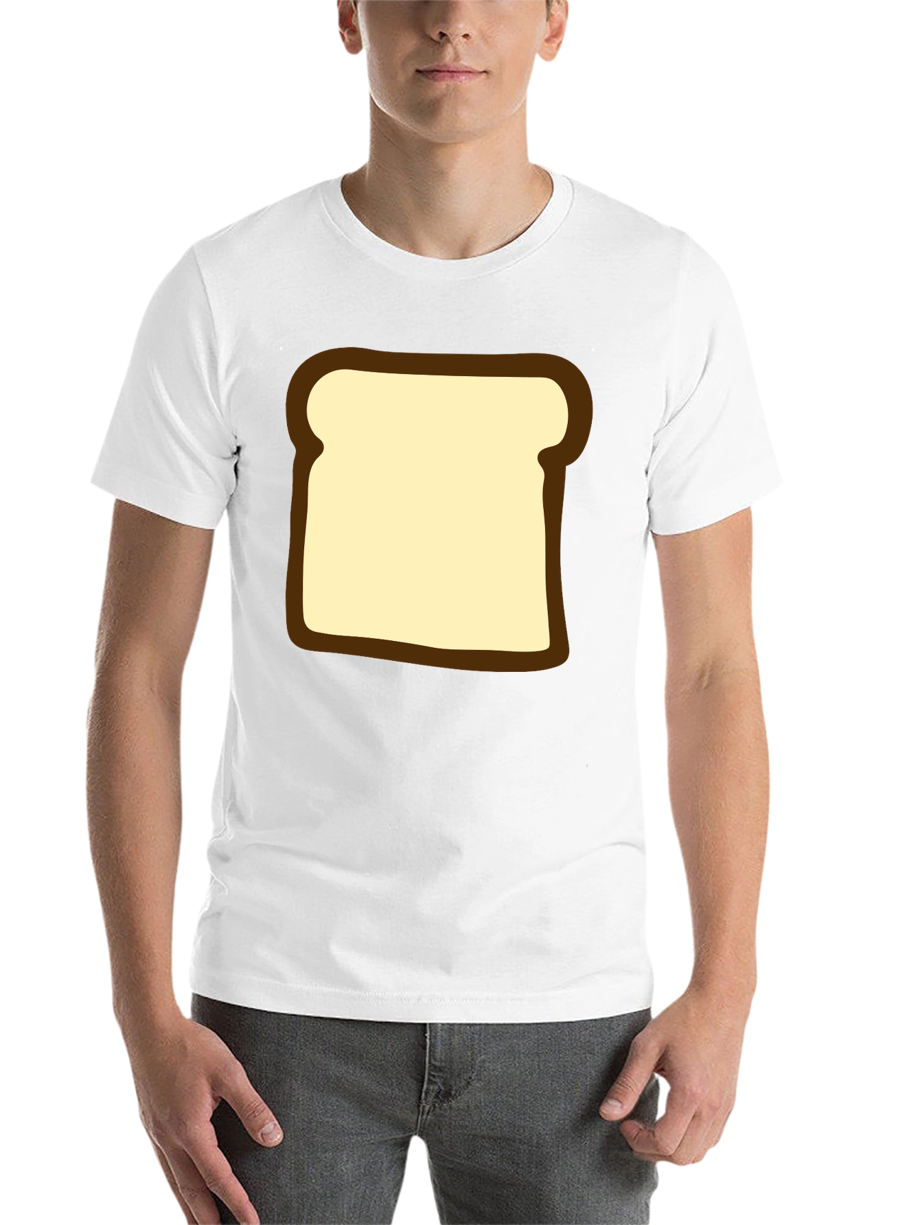 Black Funny Toast Graphic T-Shirt - Black, Comfortable Fit view 14