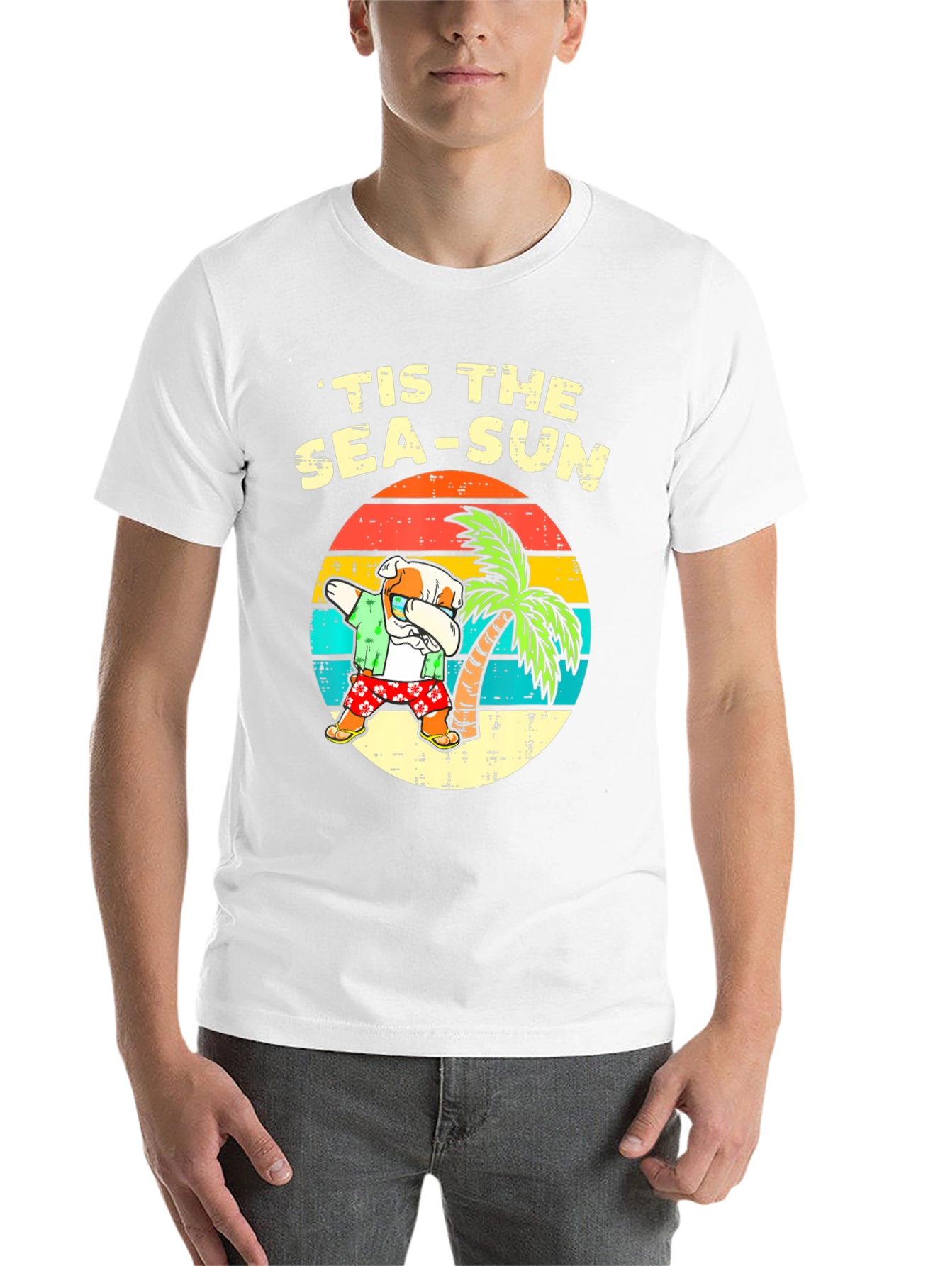 Black 'Tis the Sea-Sun' Graphic T-Shirt view 14