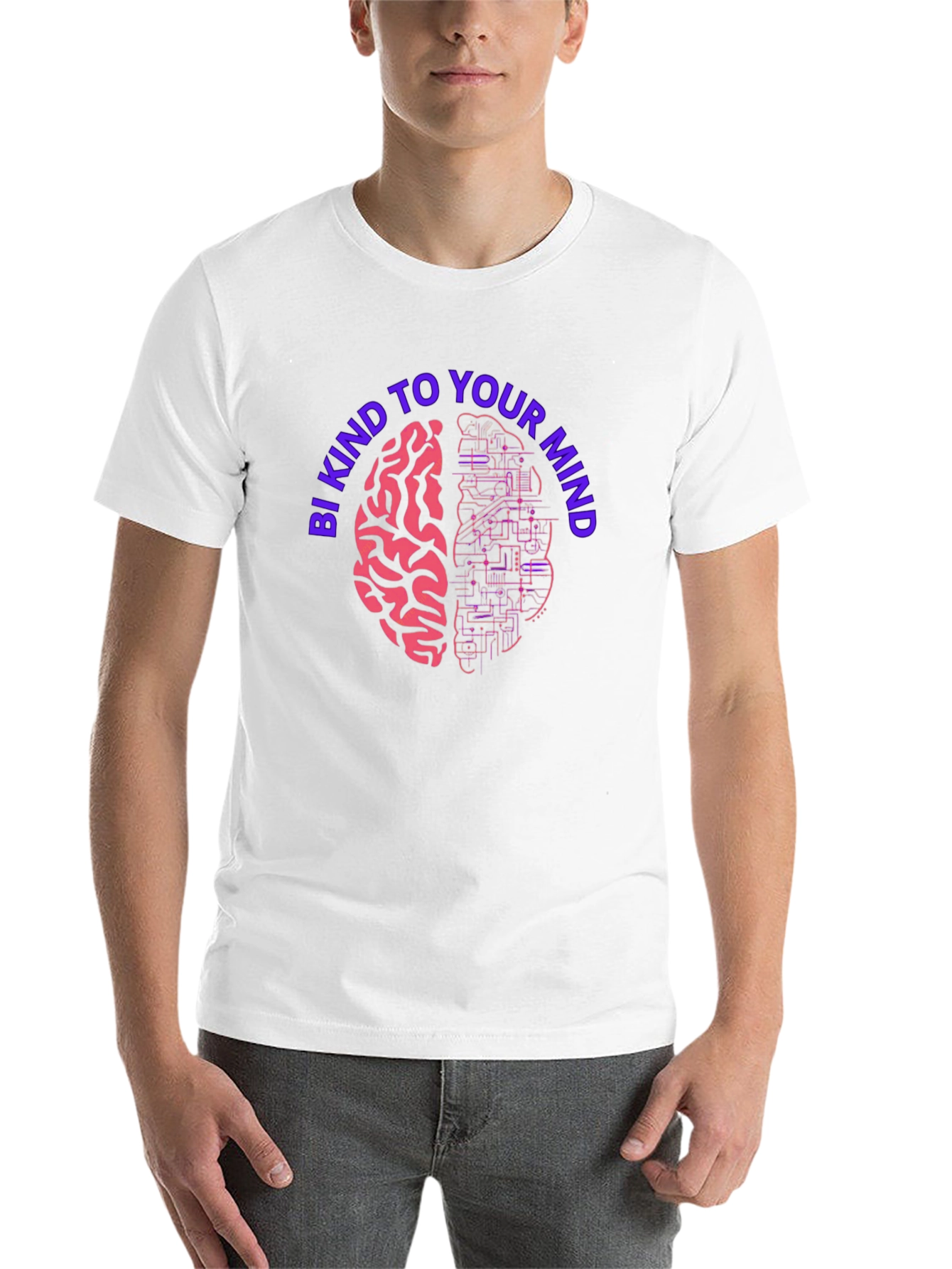 Black Be Kind To Your Mind Graphic Tee - Brain Circuit Design view 14
