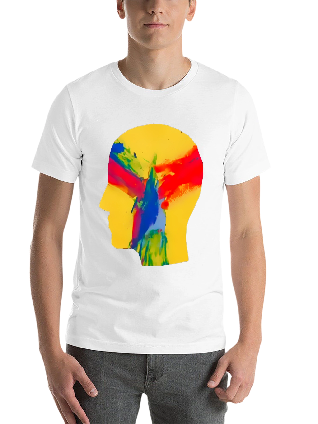 Black Abstract Mind T-Shirt - Artistic Expression view 14