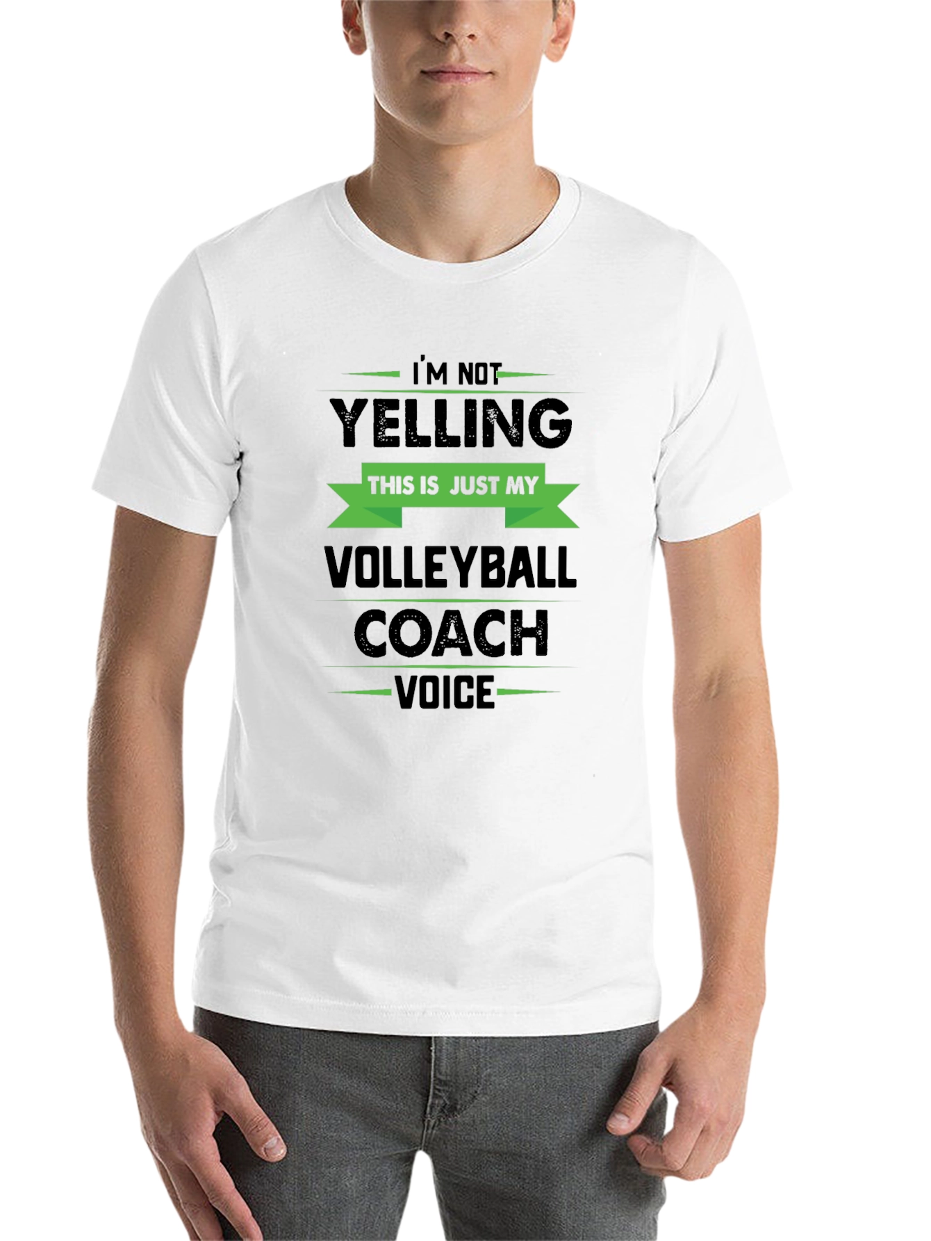 Black Volleyball Coach Voice T-Shirt view 14