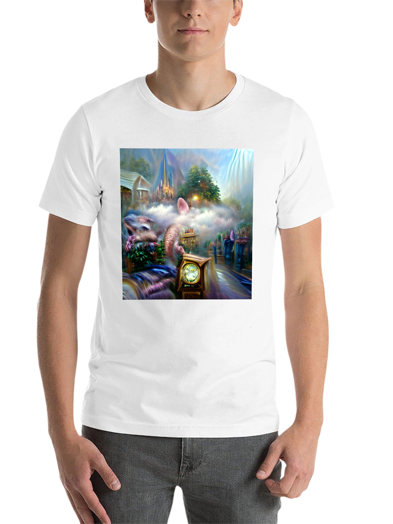Black Surreal Fantasy T-Shirt view 14