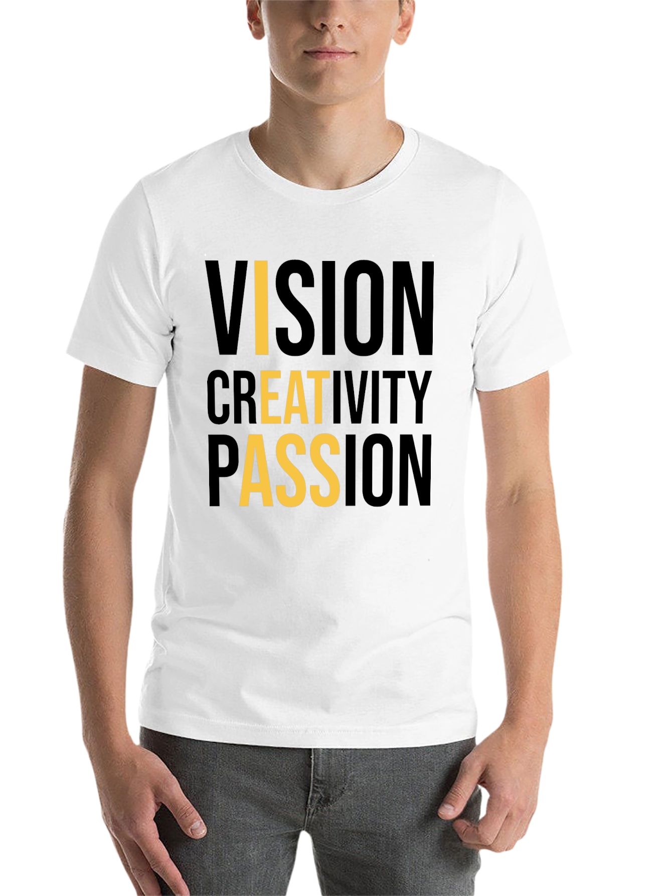 Black Vision Creativity Passion Black Graphic Tee view 14