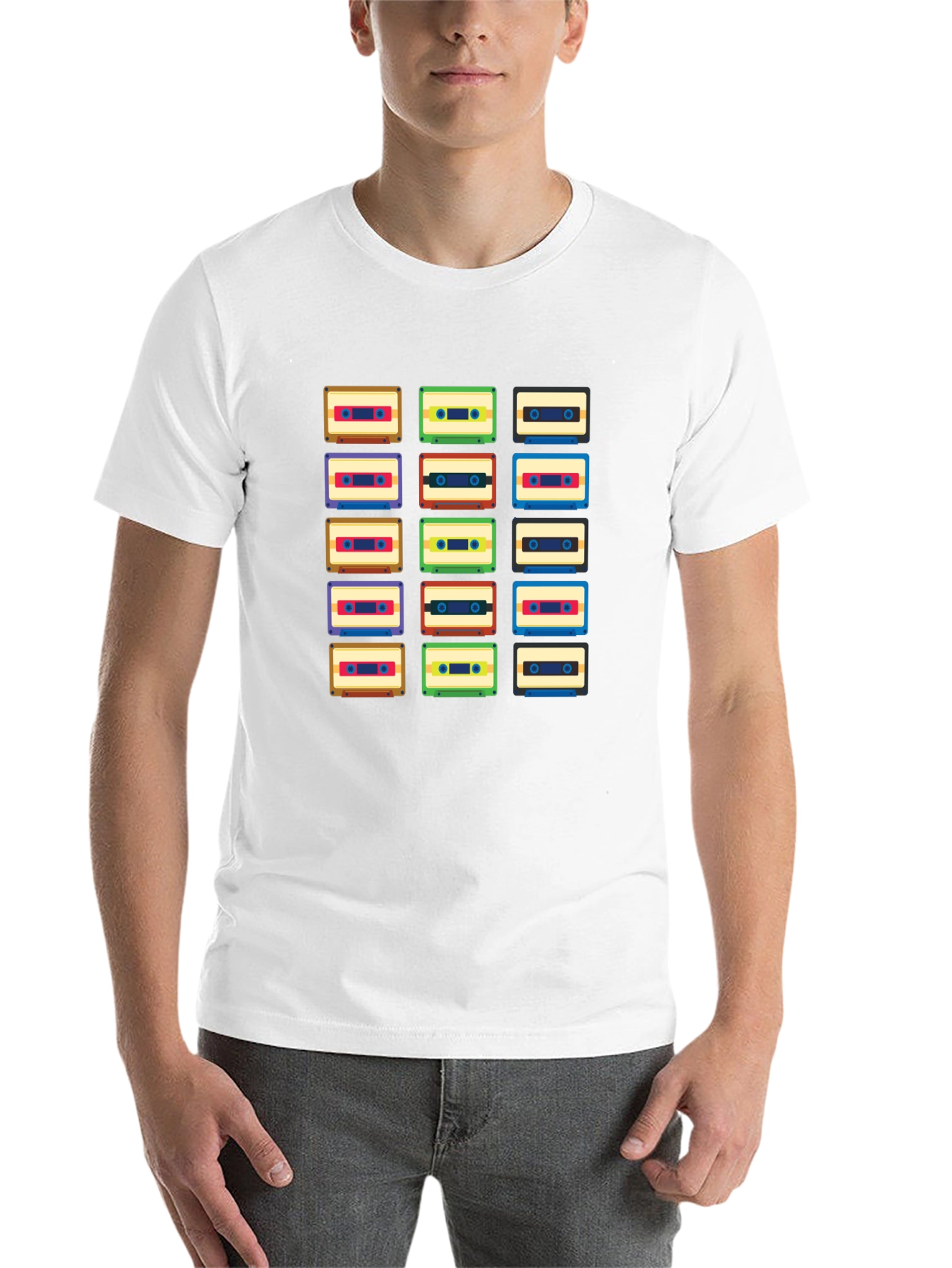 Black Retro Cassette Tape T-Shirt - Vintage Music Lover Tee view 14