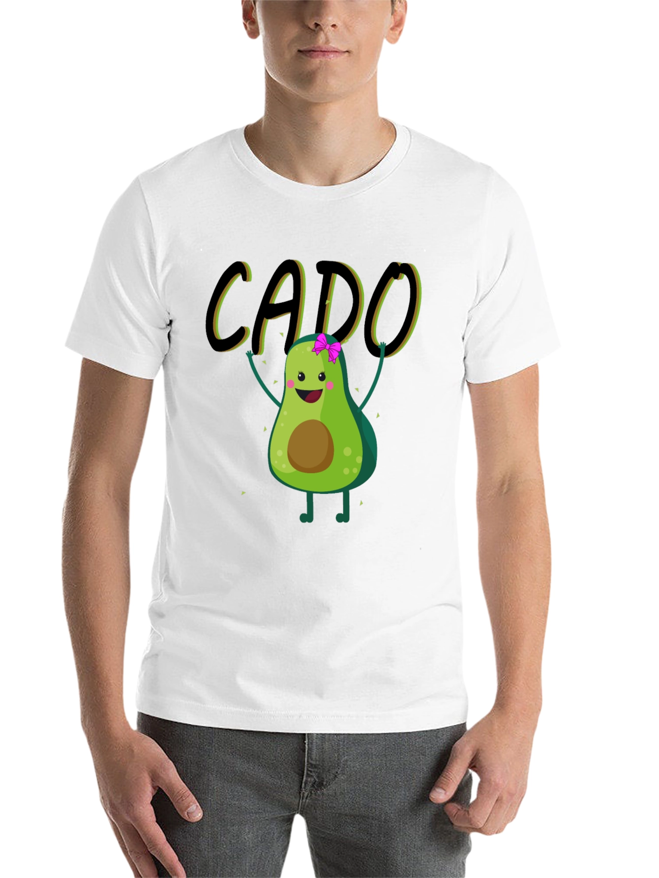 Black Funny Avocado Black T-Shirt - CADO view 14