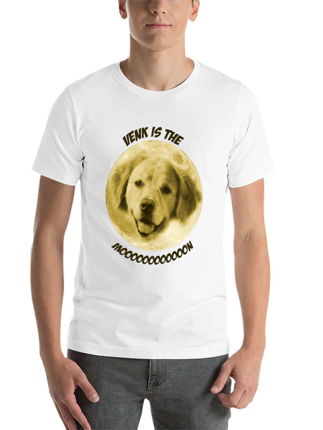 Black Venk Is The Moooon T-Shirt - Golden Retriever Dog view 14