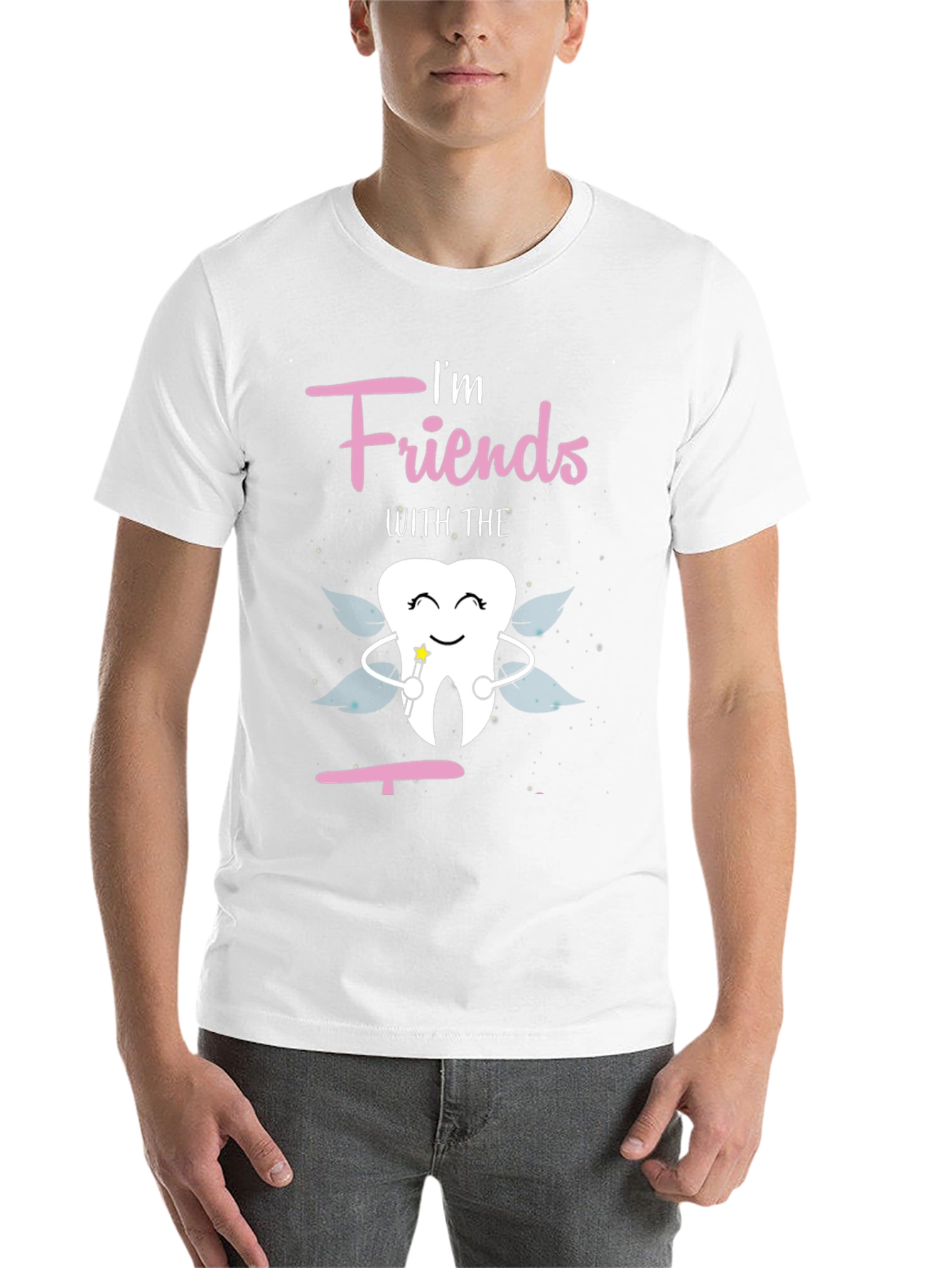 Black I'm Friends With The Tooth Fairy Graphic T-Shirt view 14