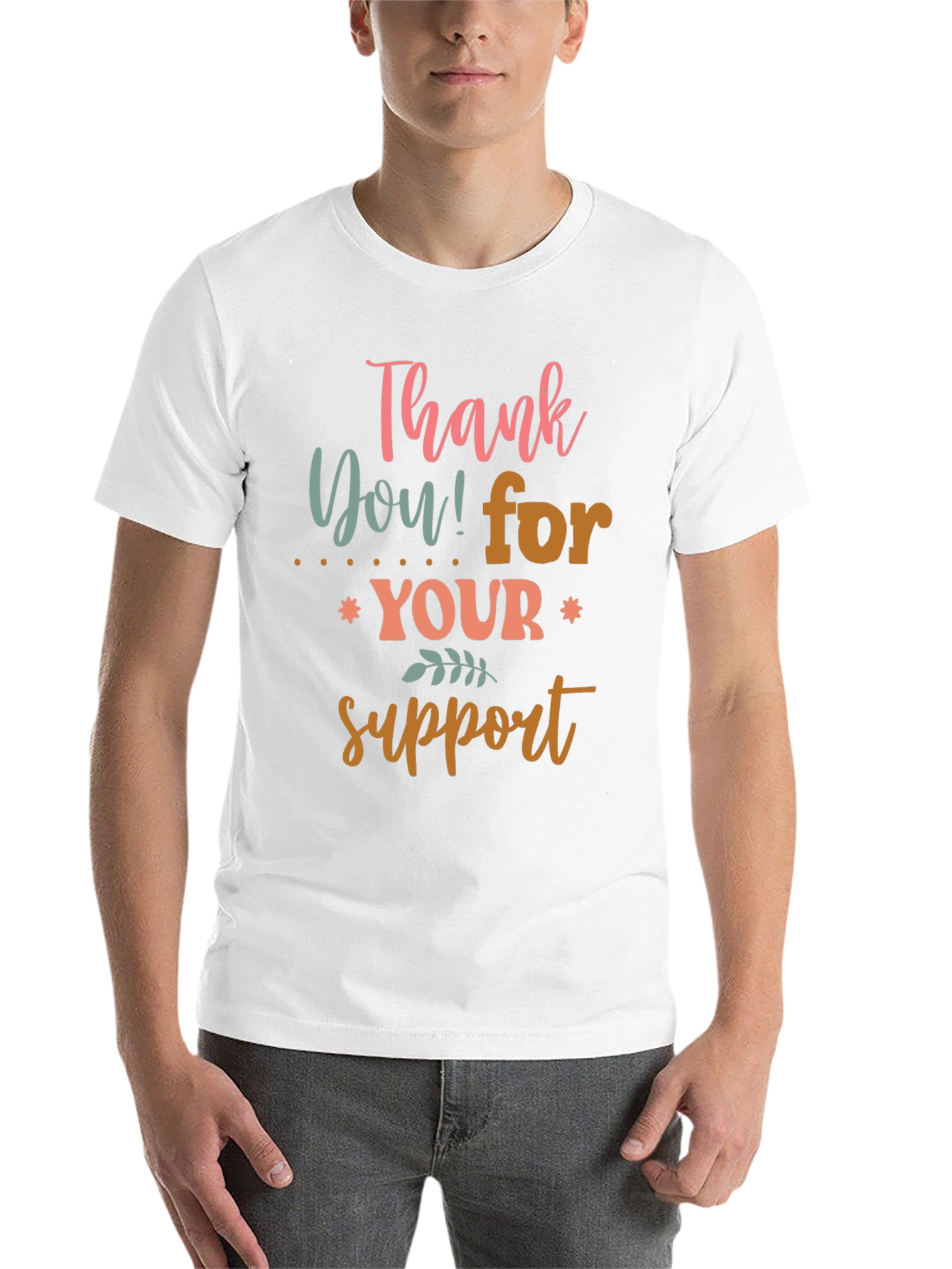 Black Thank You For Your Support Graphic Tee view 14