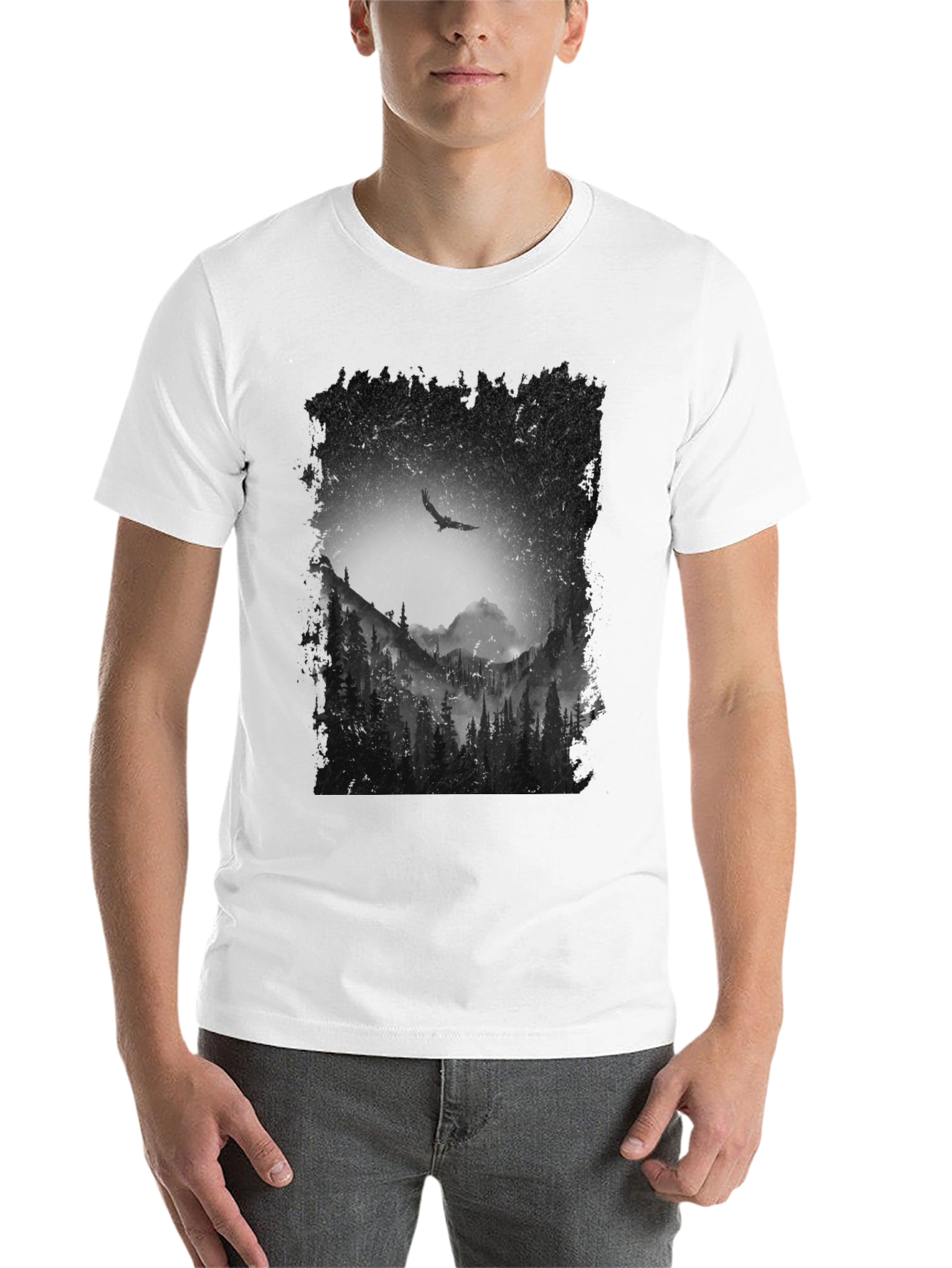 Black Eagle Mountain Forest T-Shirt view 14