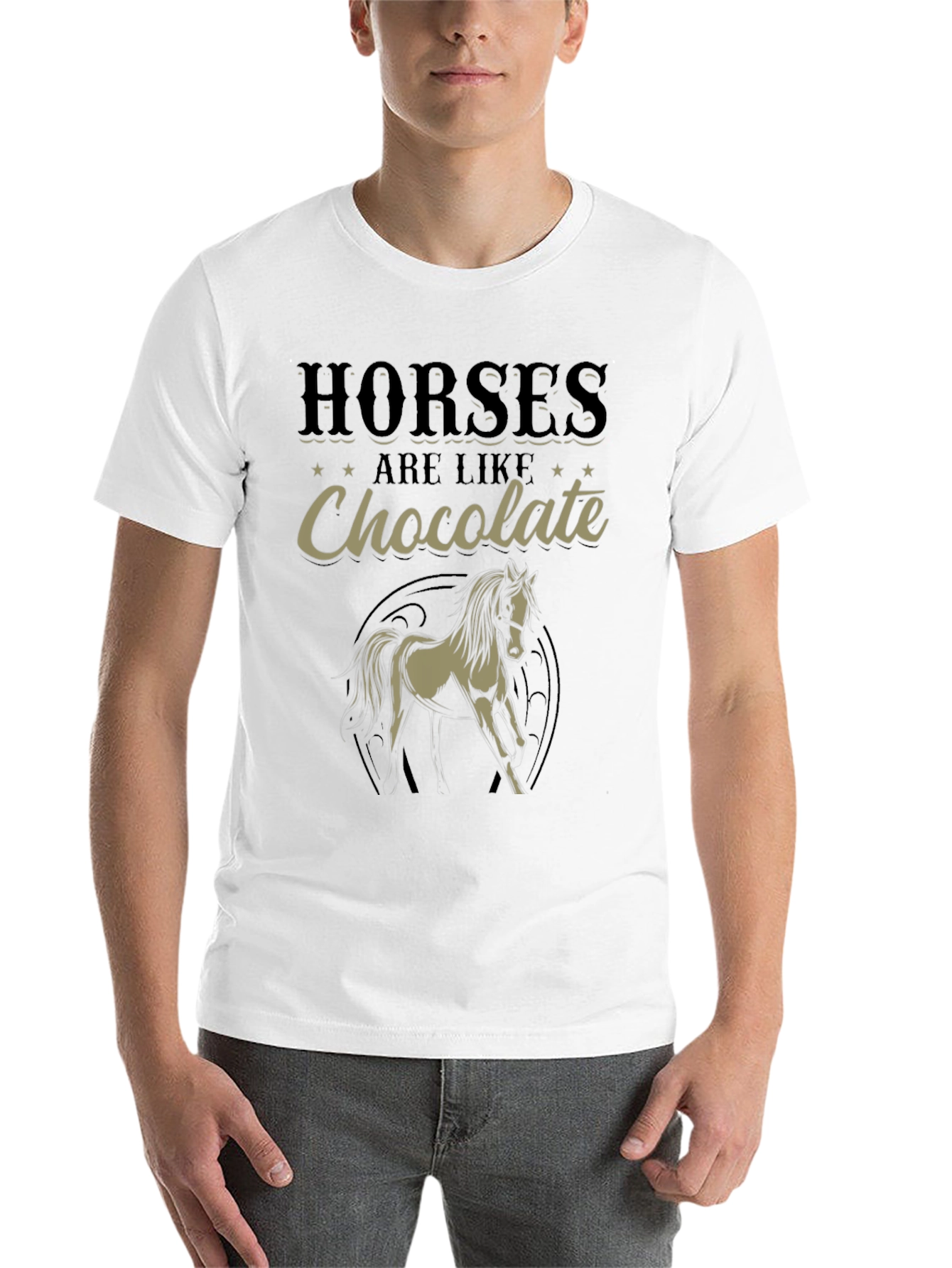 Black Horses Are Like Chocolate Graphic T-Shirt view 14