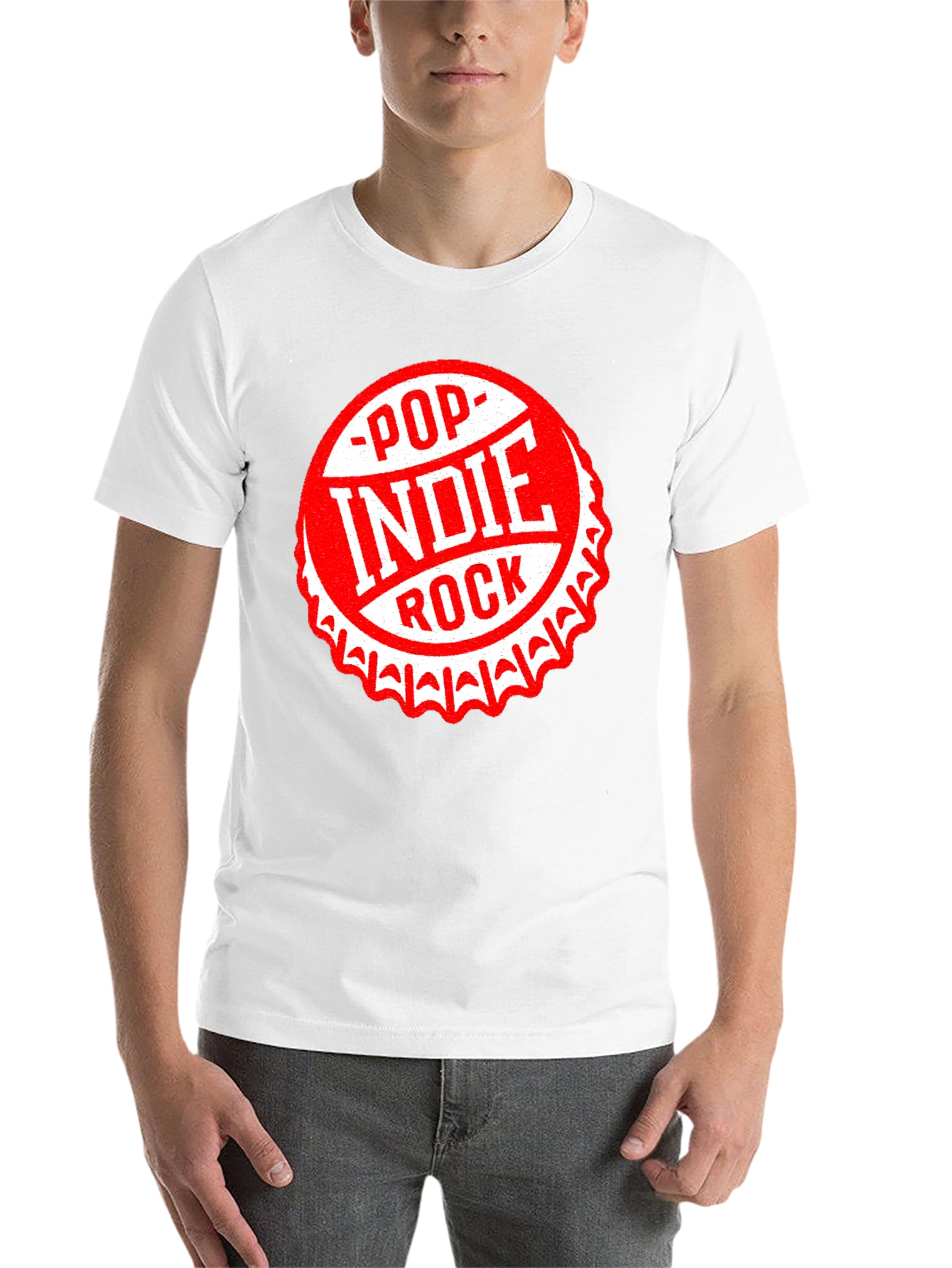 Black Pop Indie Rock Graphic Tee - Black Cotton T-Shirt view 14