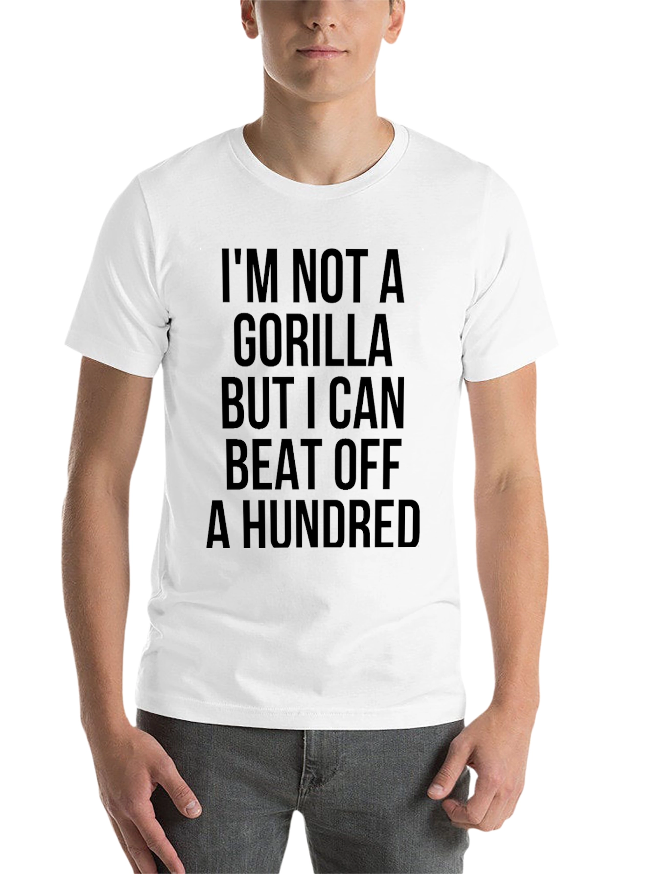 Black Funny I'm Not a Gorilla T-Shirt view 14