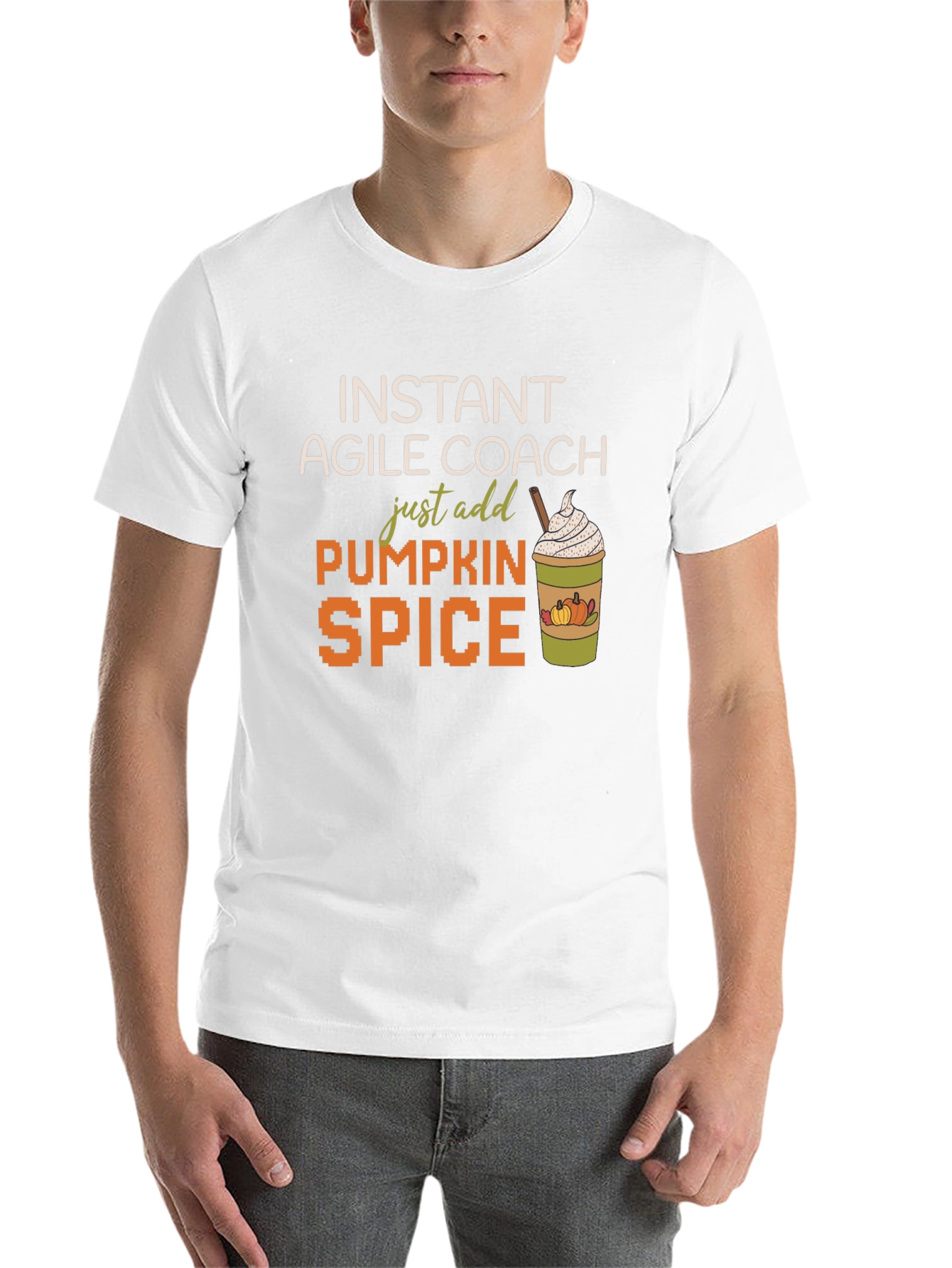 Black Instant Agile Coach Pumpkin Spice T-Shirt view 14