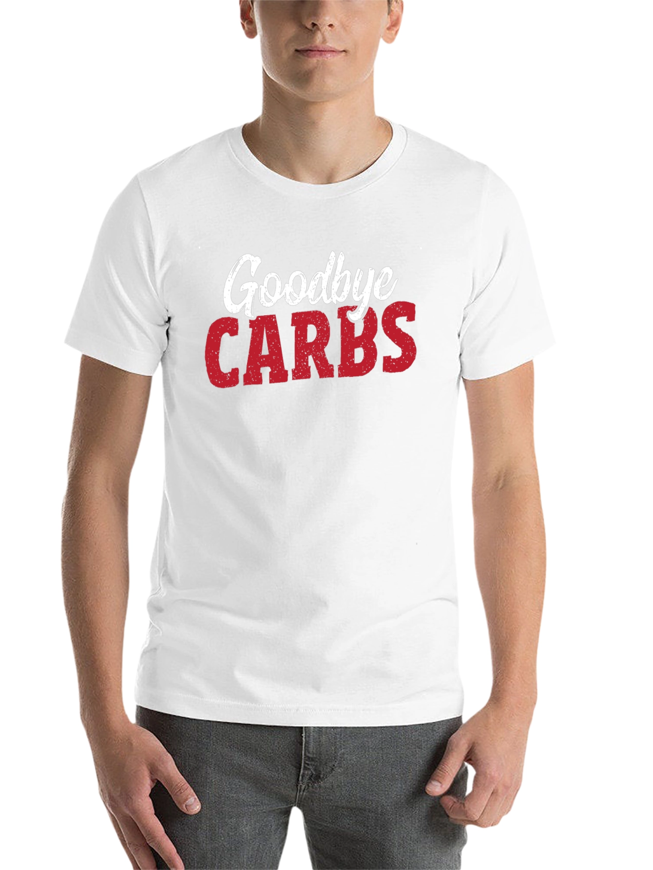Black Goodbye Carbs T-Shirt - Funny Diet Tee view 14