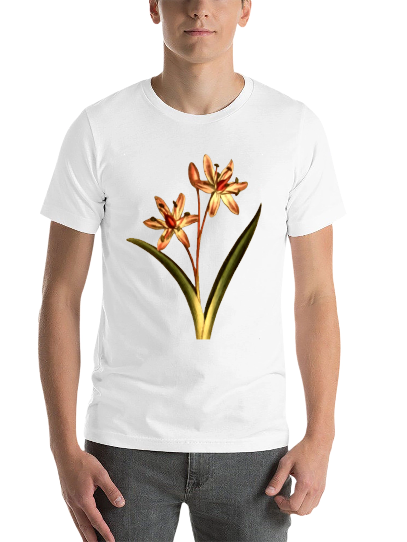 Black Floral Print Black T-Shirt view 14