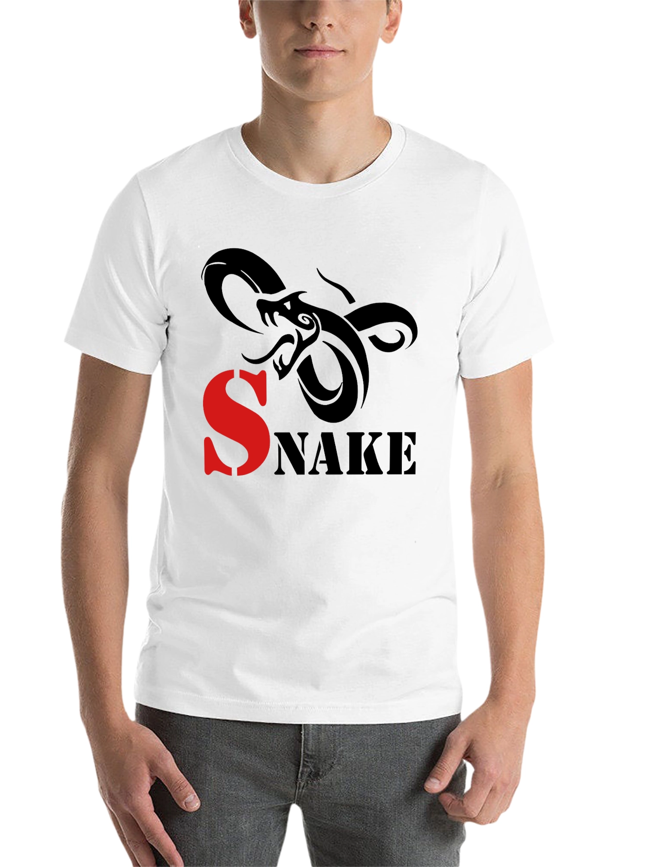 Black Snake Graphic Print T-Shirt view 14