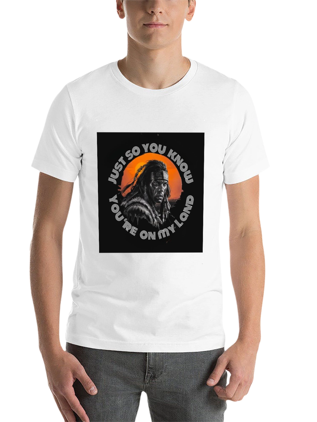 Black Native American Land T-Shirt view 14