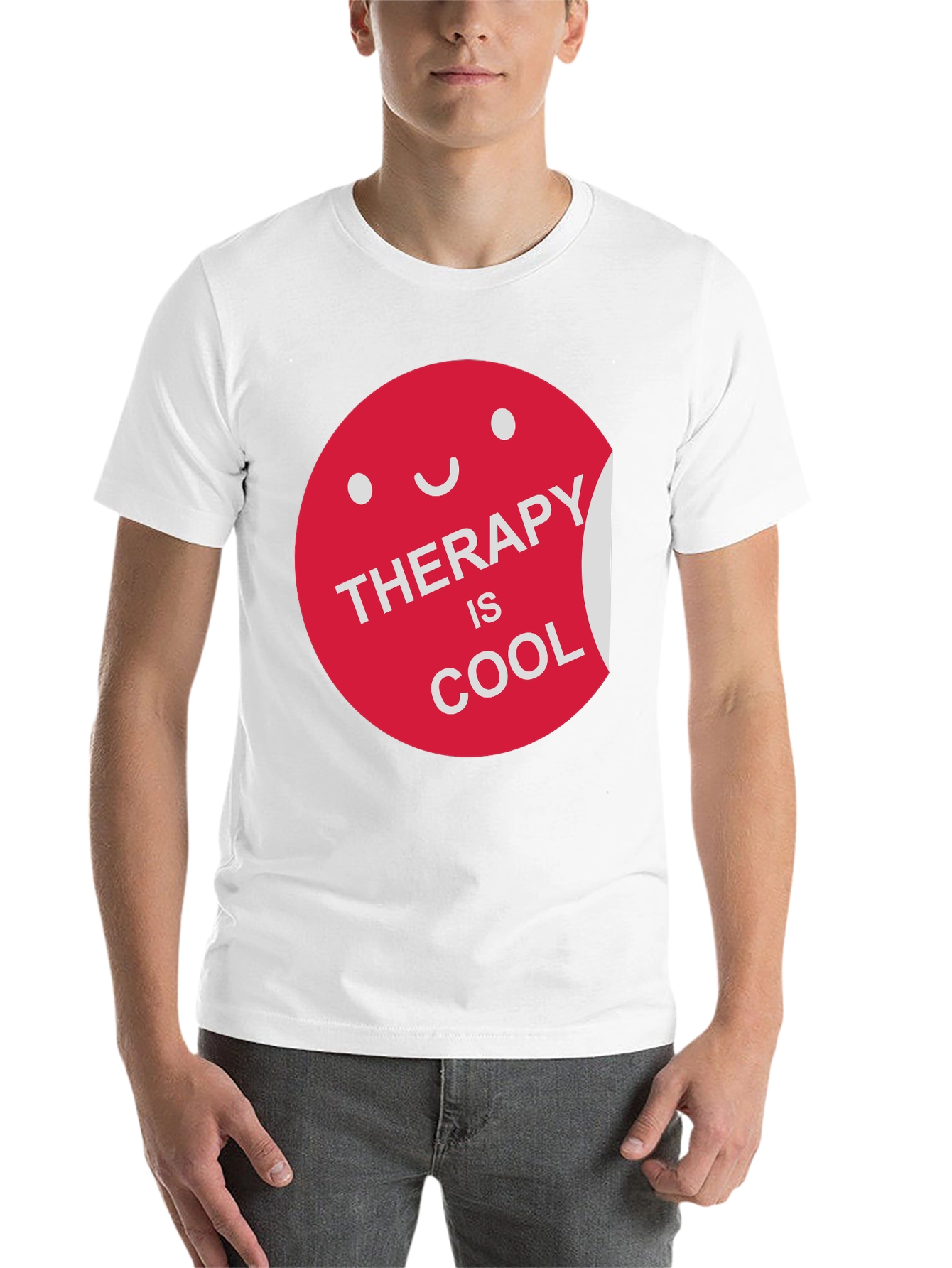 Black Therapy is Cool Graphic Tee -  Comfortable Cotton T-Shirt view 14