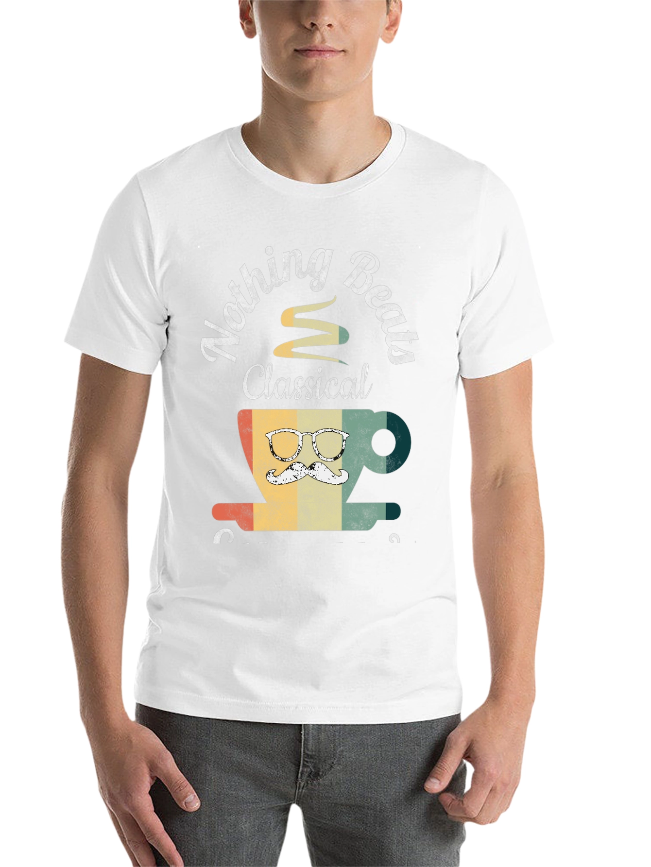 Black Nothing Beats Classical Coffee T-Shirt view 14