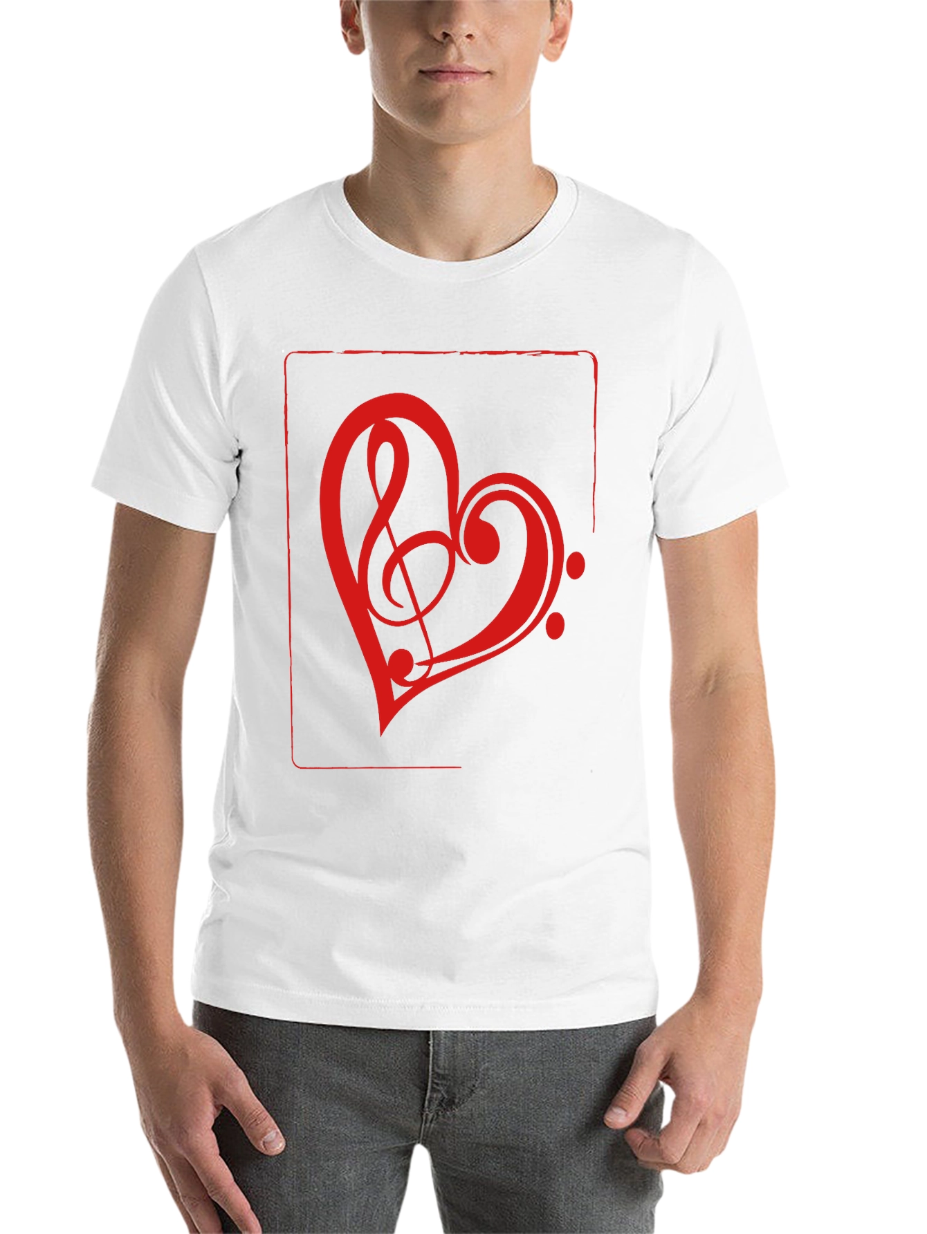Black Music Heart Graphic Tee - Black view 14
