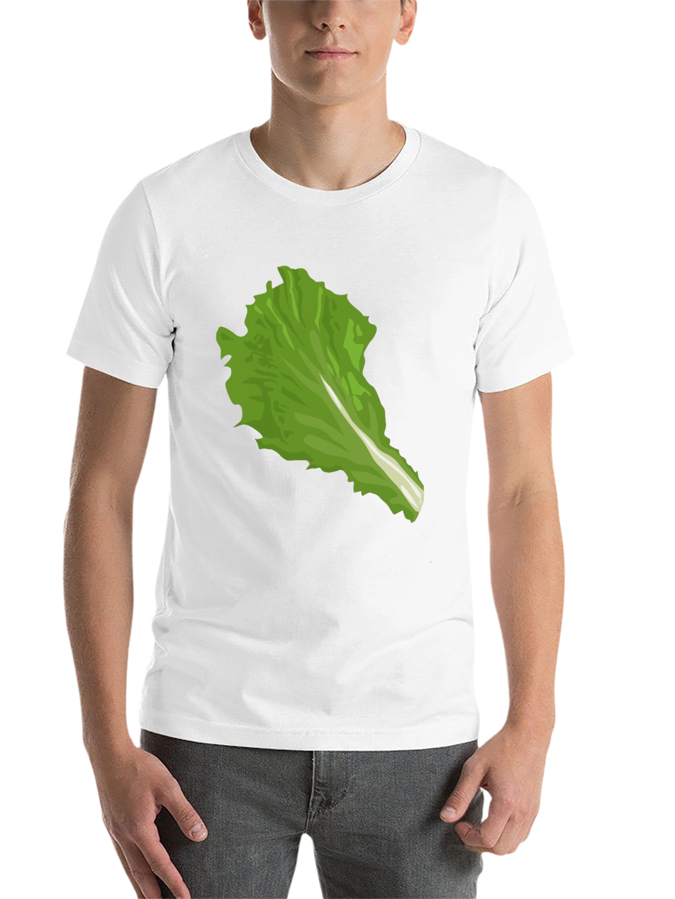 Black Lettuce Leaf Graphic Tee - Unique Food Lover Shirt view 14