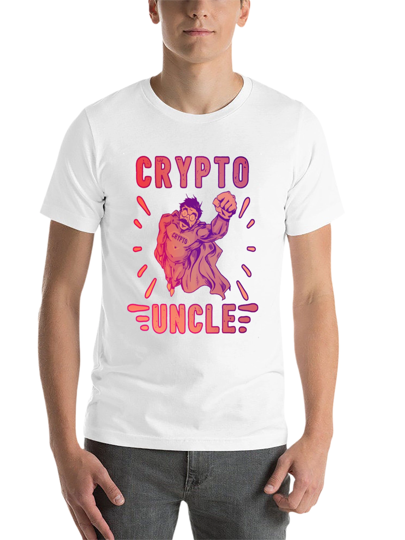 Black Crypto Uncle Graphic T-Shirt - Trendy Design view 14