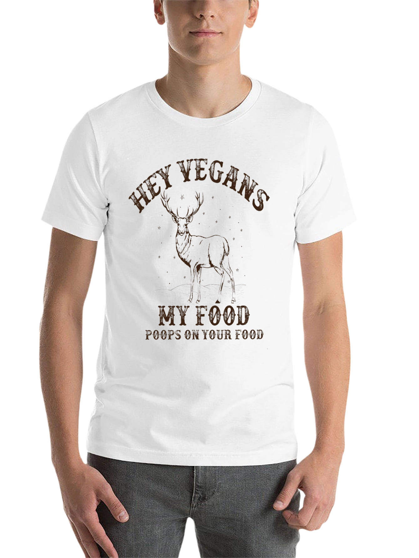 Black Hey Vegans My Food Poops On Your Food T-Shirt view 14