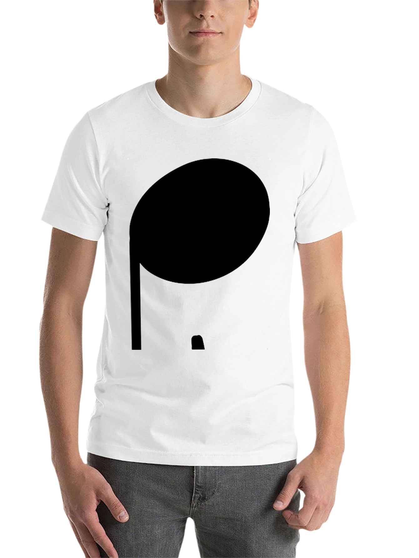 Black Minimalist Black Cotton Tee view 14