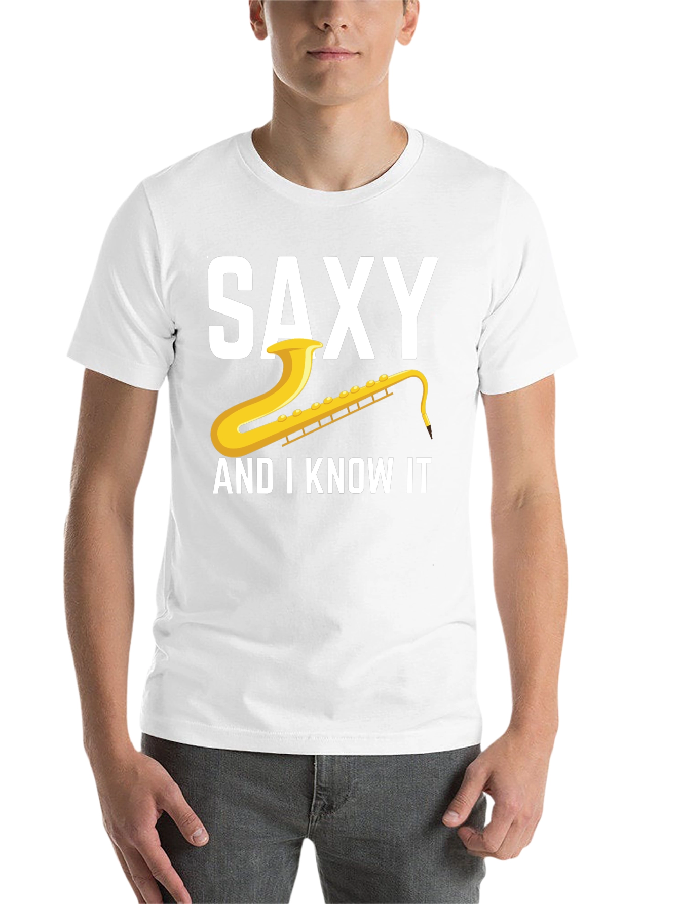 Black Saxy And I Know It T-Shirt view 14