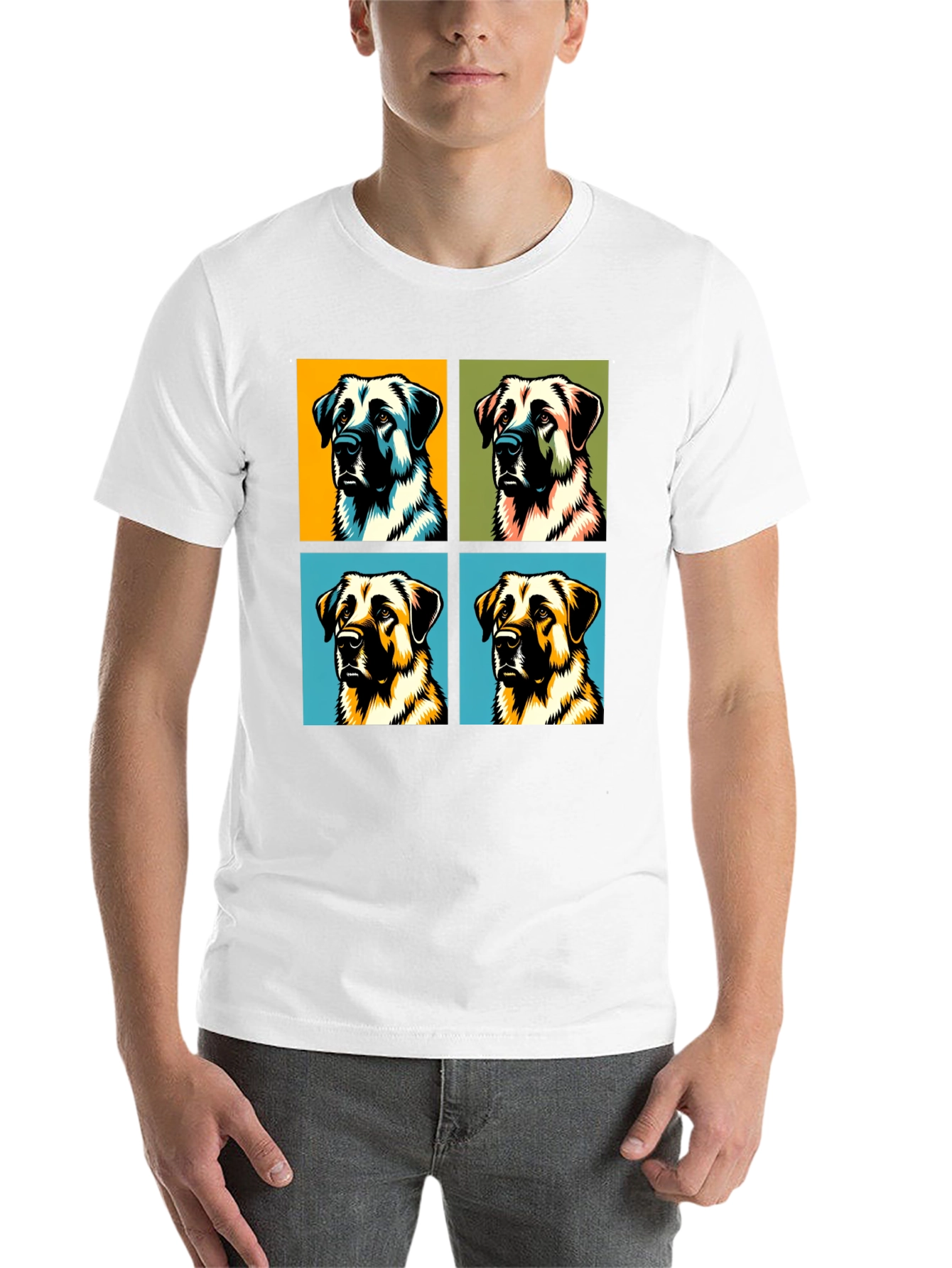 Black Dog Pop Art Black T-Shirt view 14