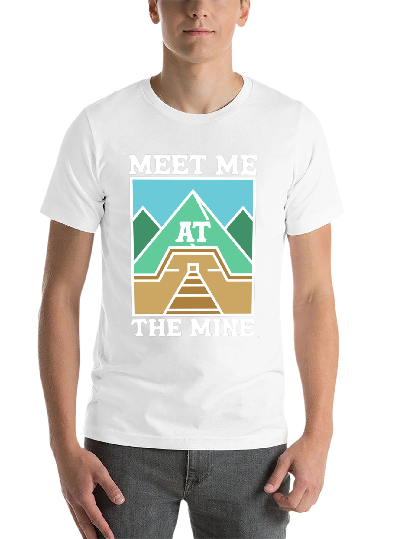 Black Meet Me at The Mine T-Shirt - Cool Graphic Tee view 14