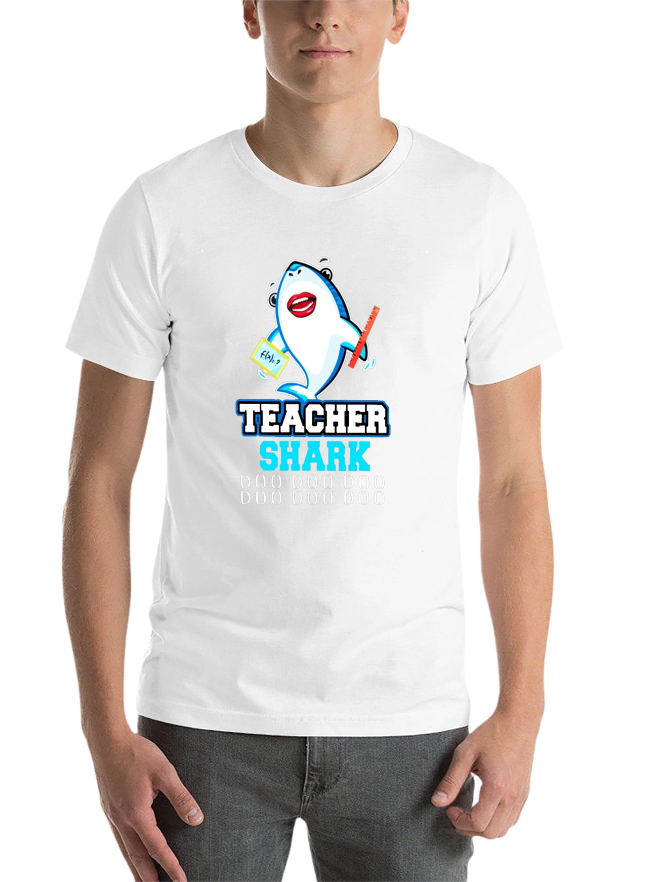 Black Teacher Shark Doo Doo T-Shirt view 14