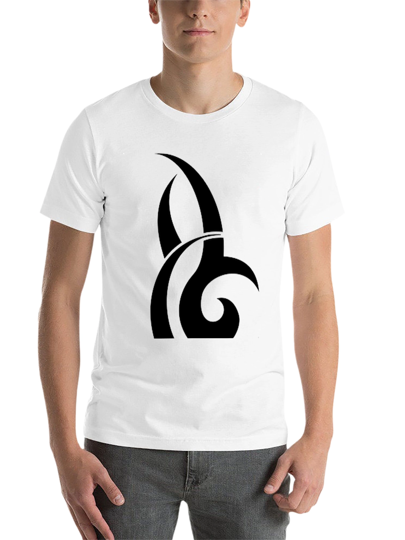 Black Black Graphic Tee - Abstract Design view 14