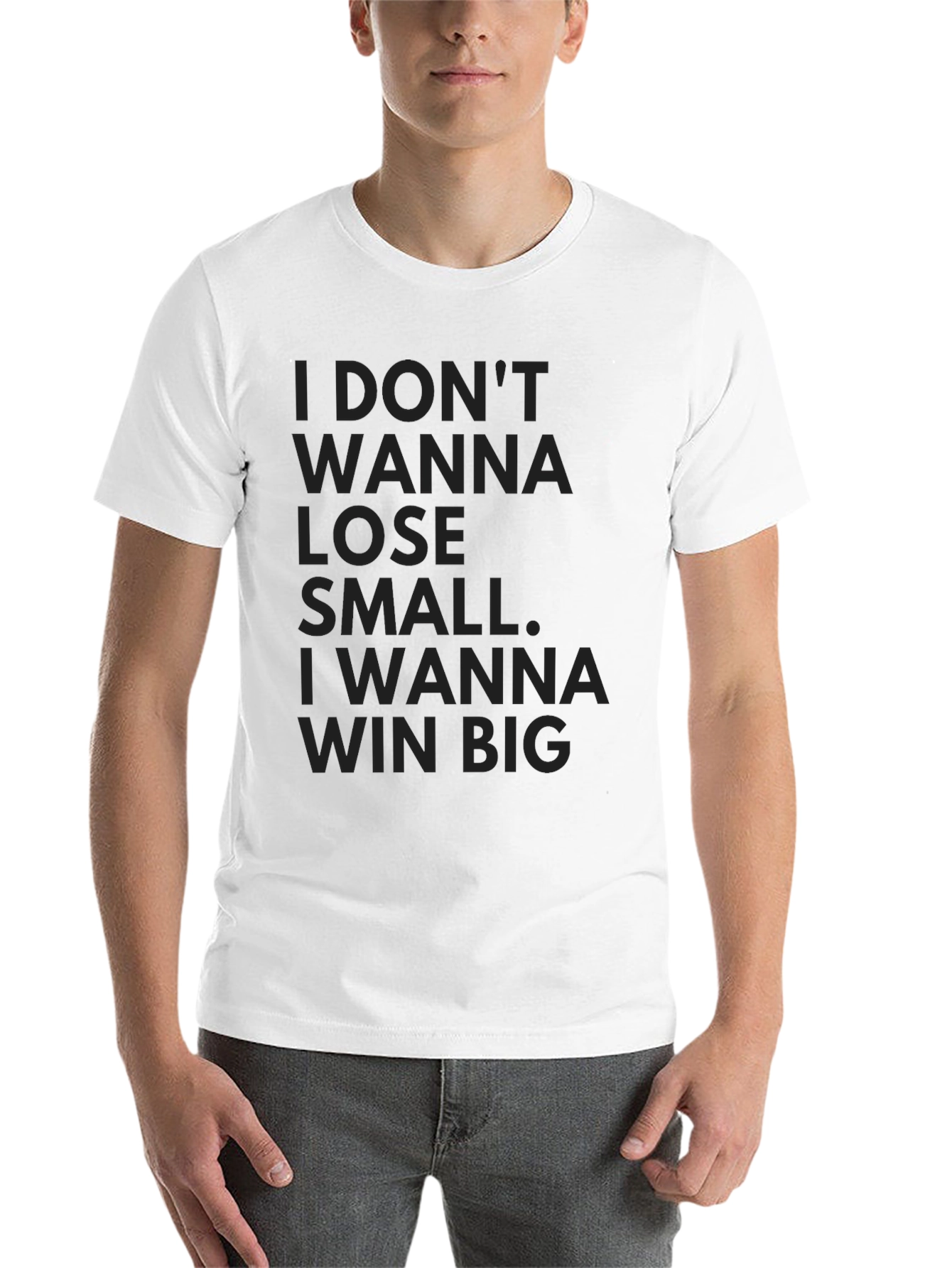 Black Motivational Men's Black T-Shirt - Win Big view 14