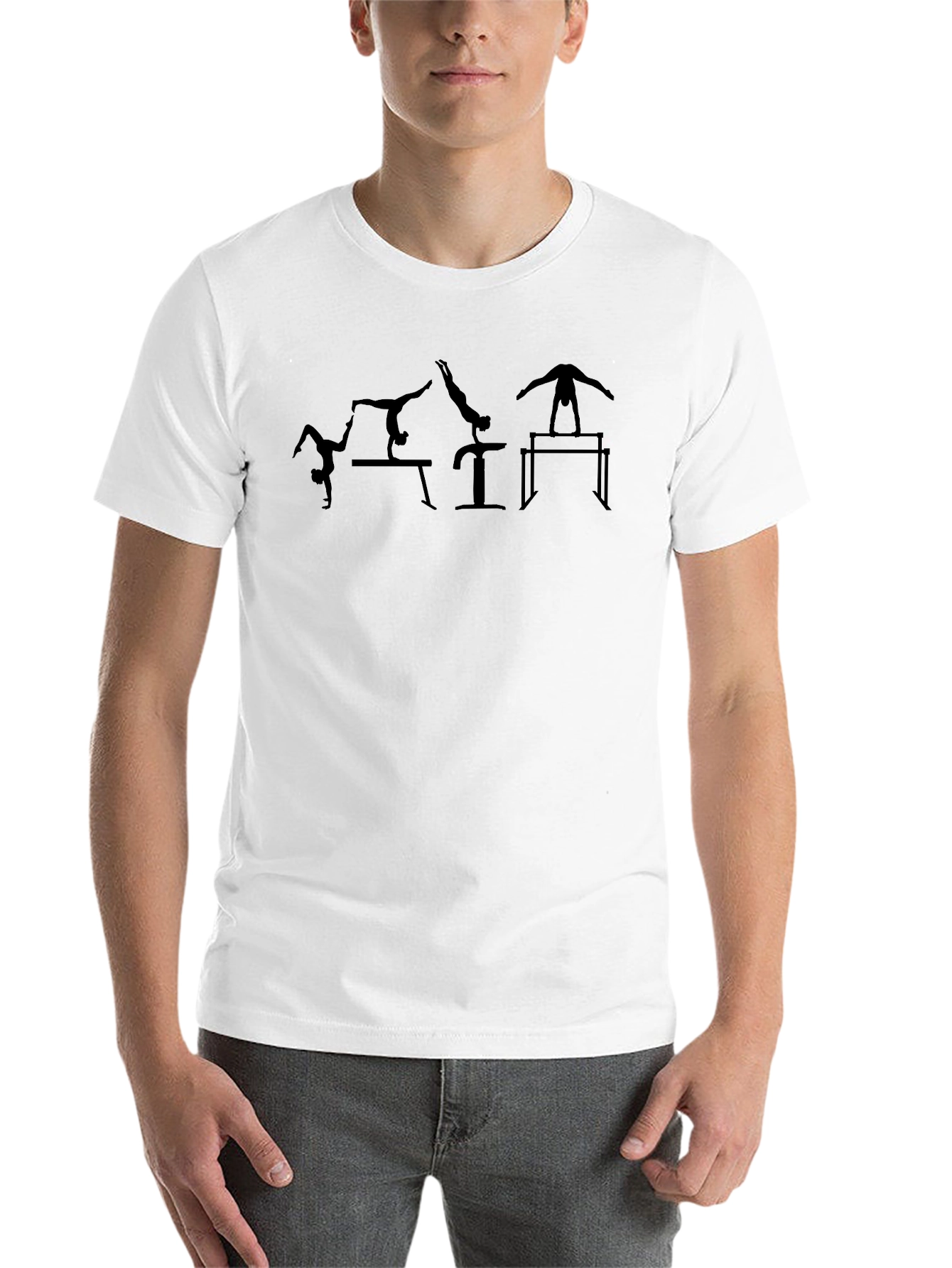 Black Gymnastics Silhouette Graphic Tee - Black view 14
