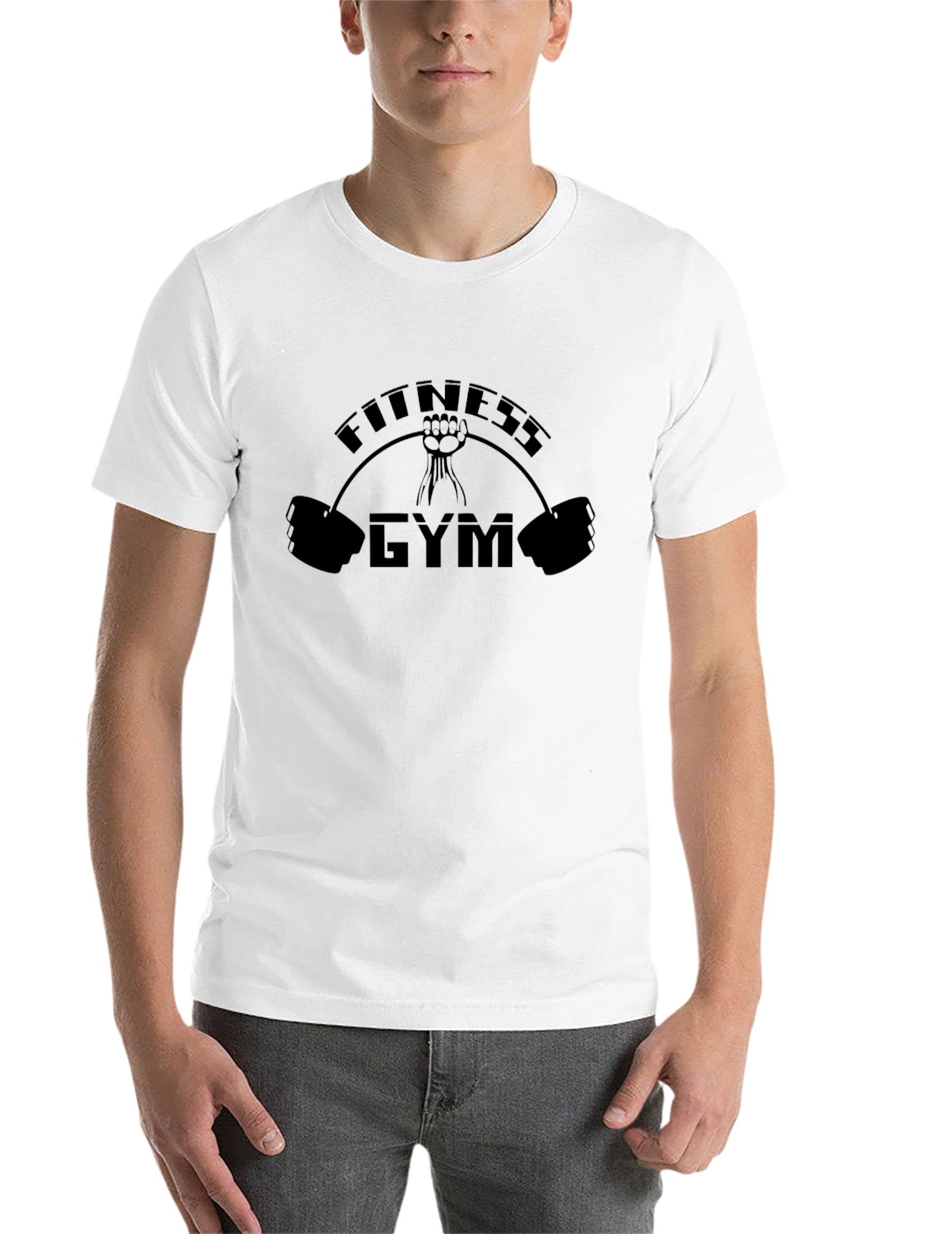 Black Fitness Gym Black T-Shirt view 14
