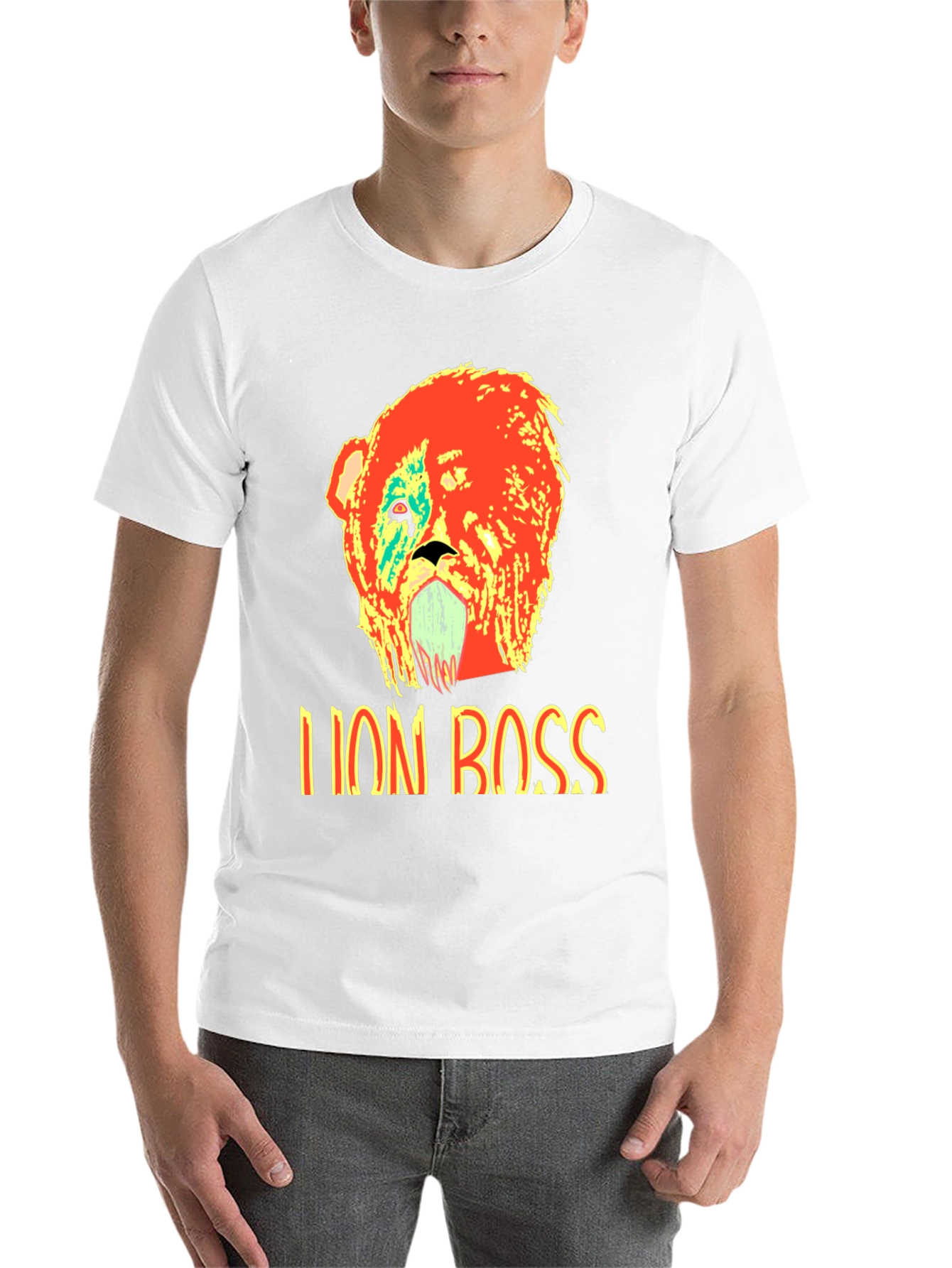 Black Lion Boss Graphic T-Shirt - Bold Design view 14