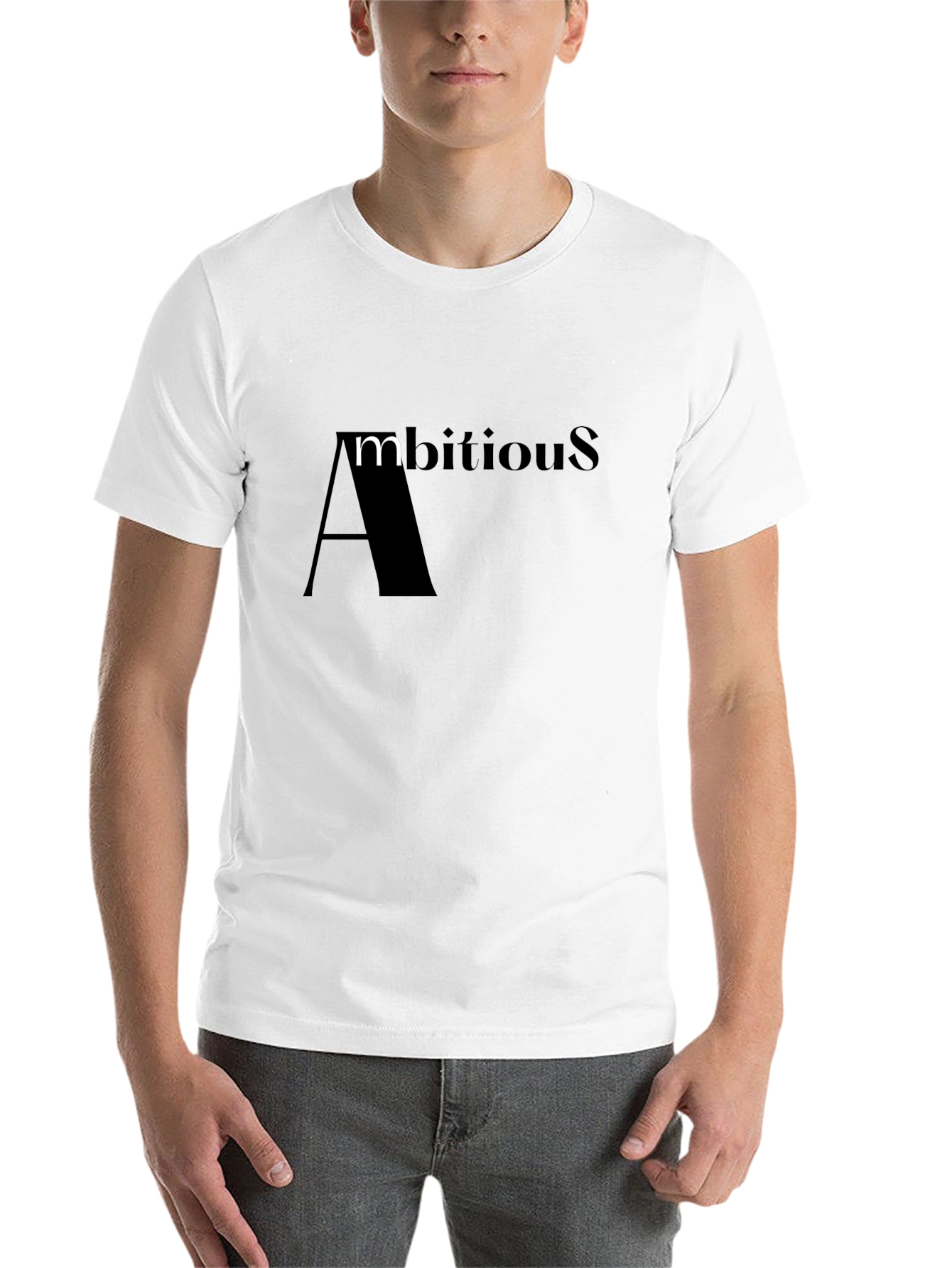 Black Ambitious Graphic Black T-Shirt view 14