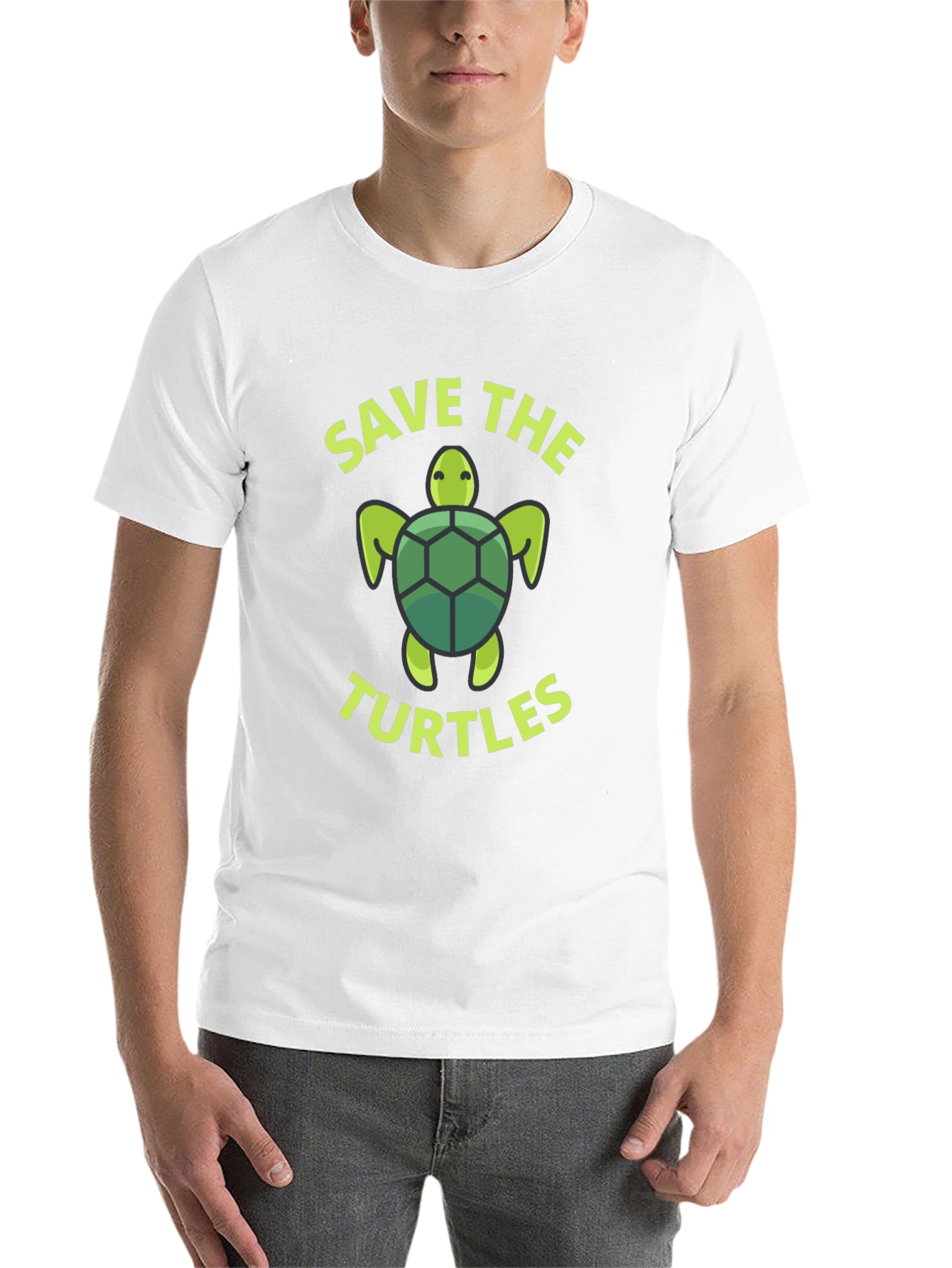 Black Save the Turtles Graphic Tee view 14