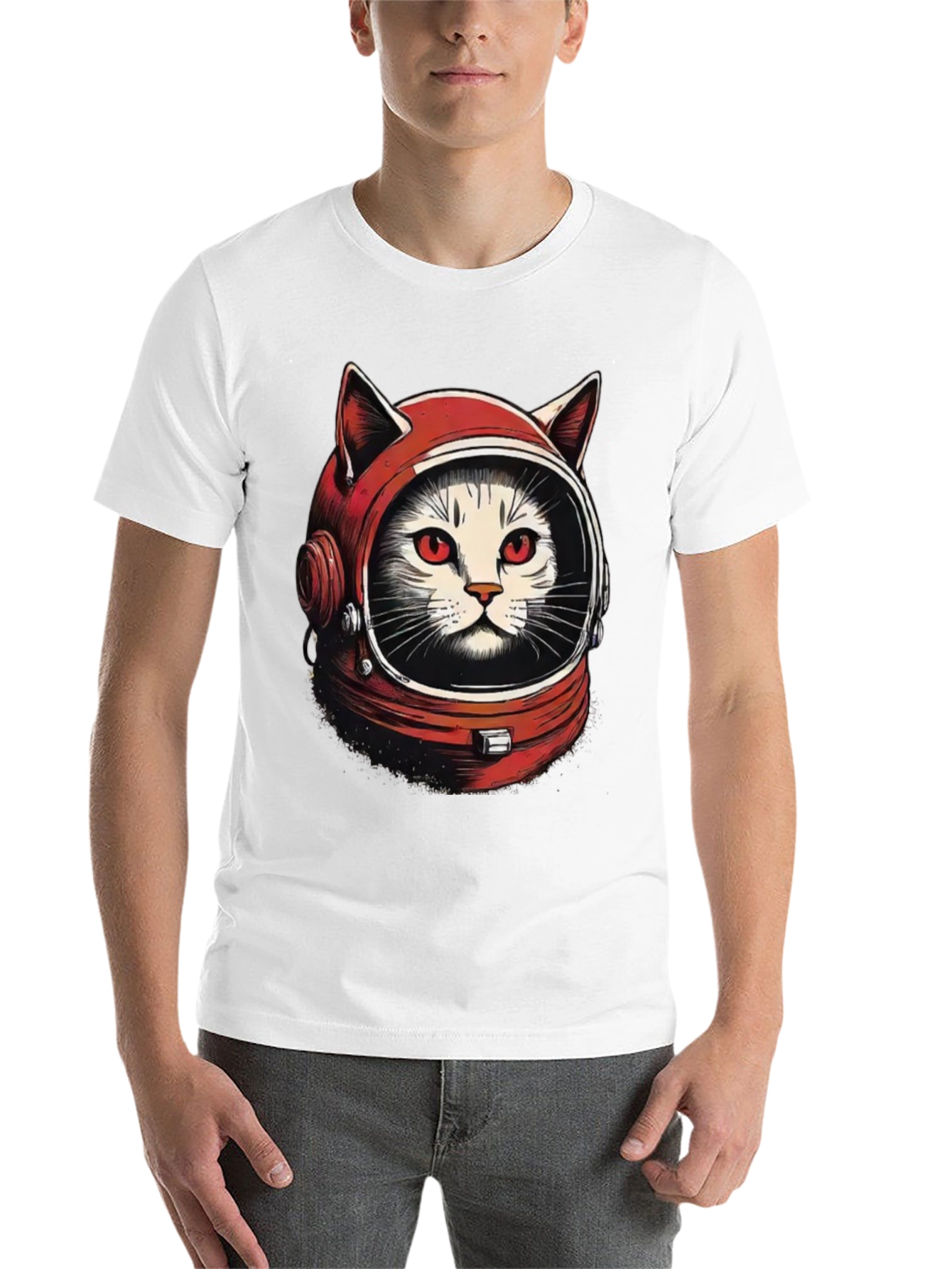 Black Catstronaut Graphic T-Shirt view 14