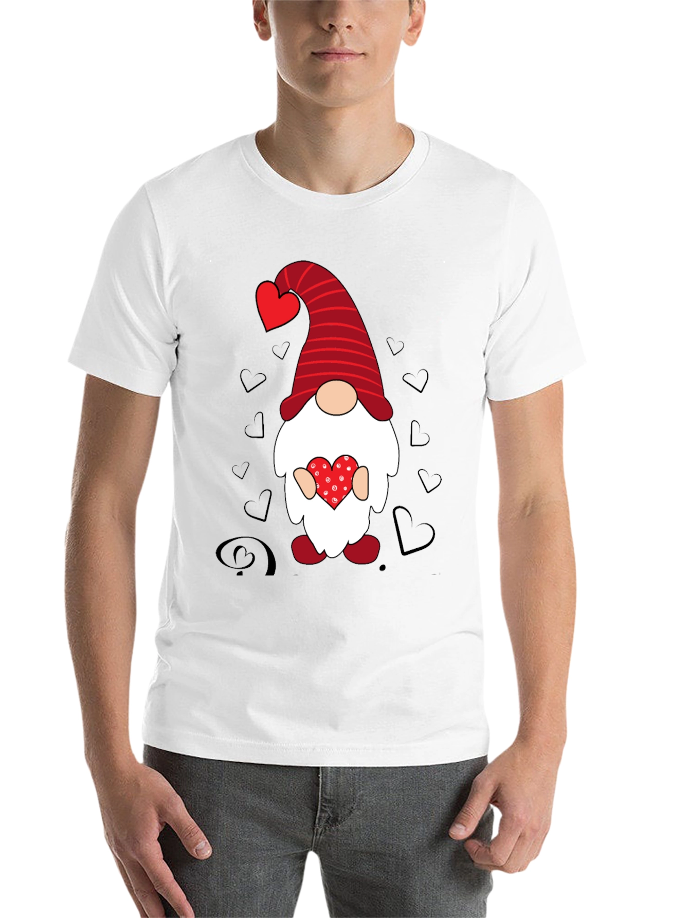 Black Valentine Gnome Men's T-shirt view 14