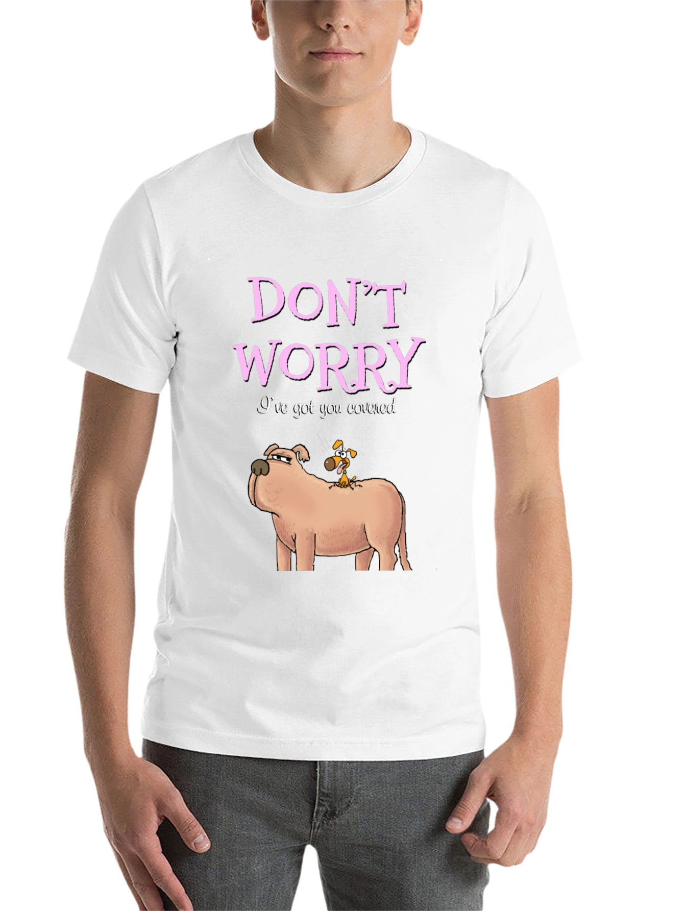 Black Don't Worry I've Got You Covered Dog T-Shirt view 14