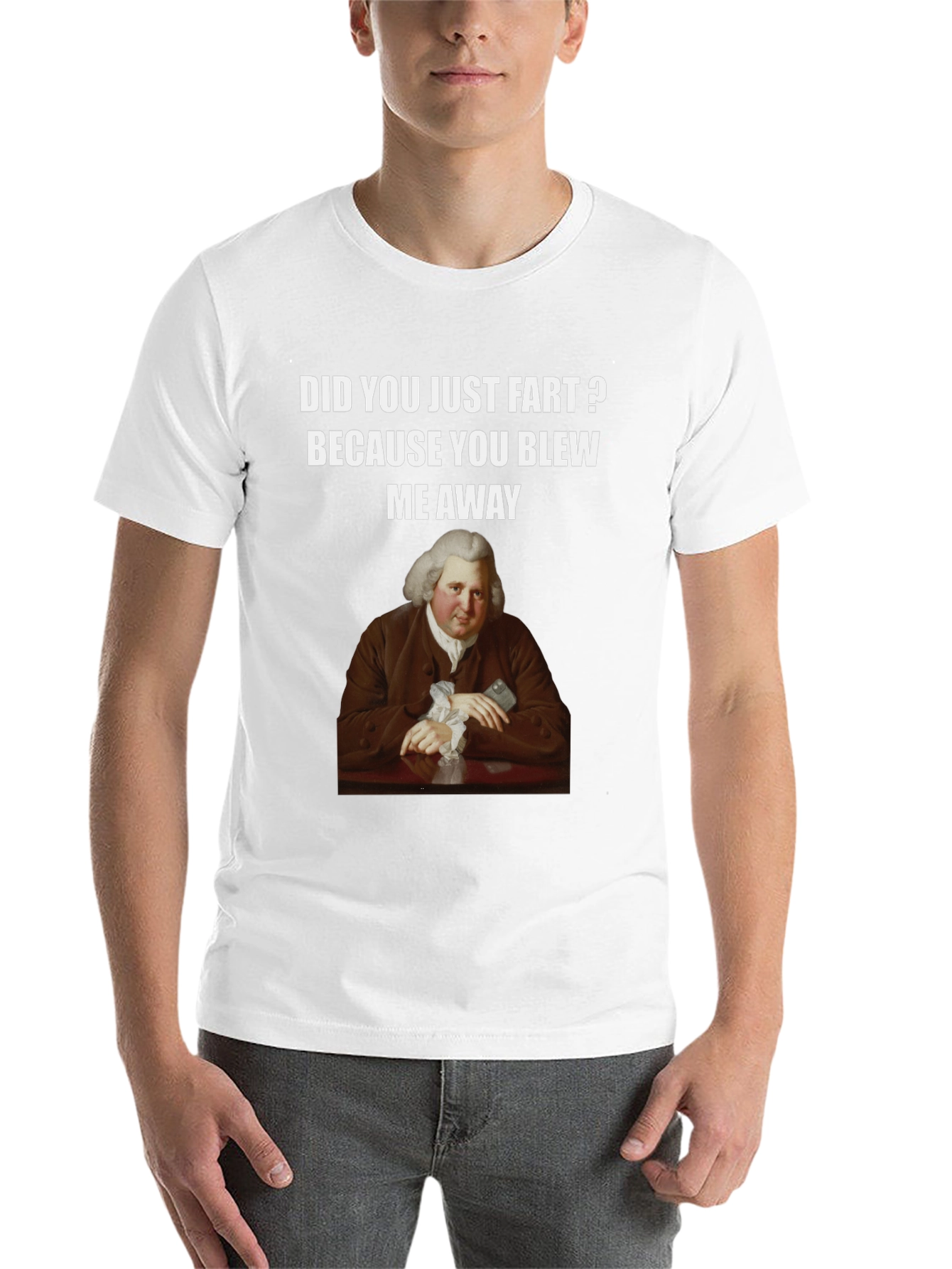 Black Humorous Fart T-Shirt with Classical Art view 14