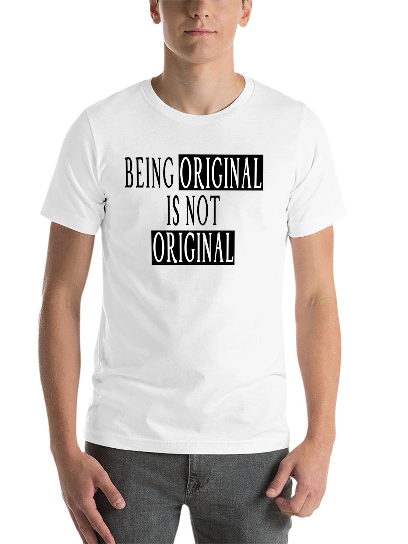 Black Original T-Shirt - Unique Graphic Tee view 14