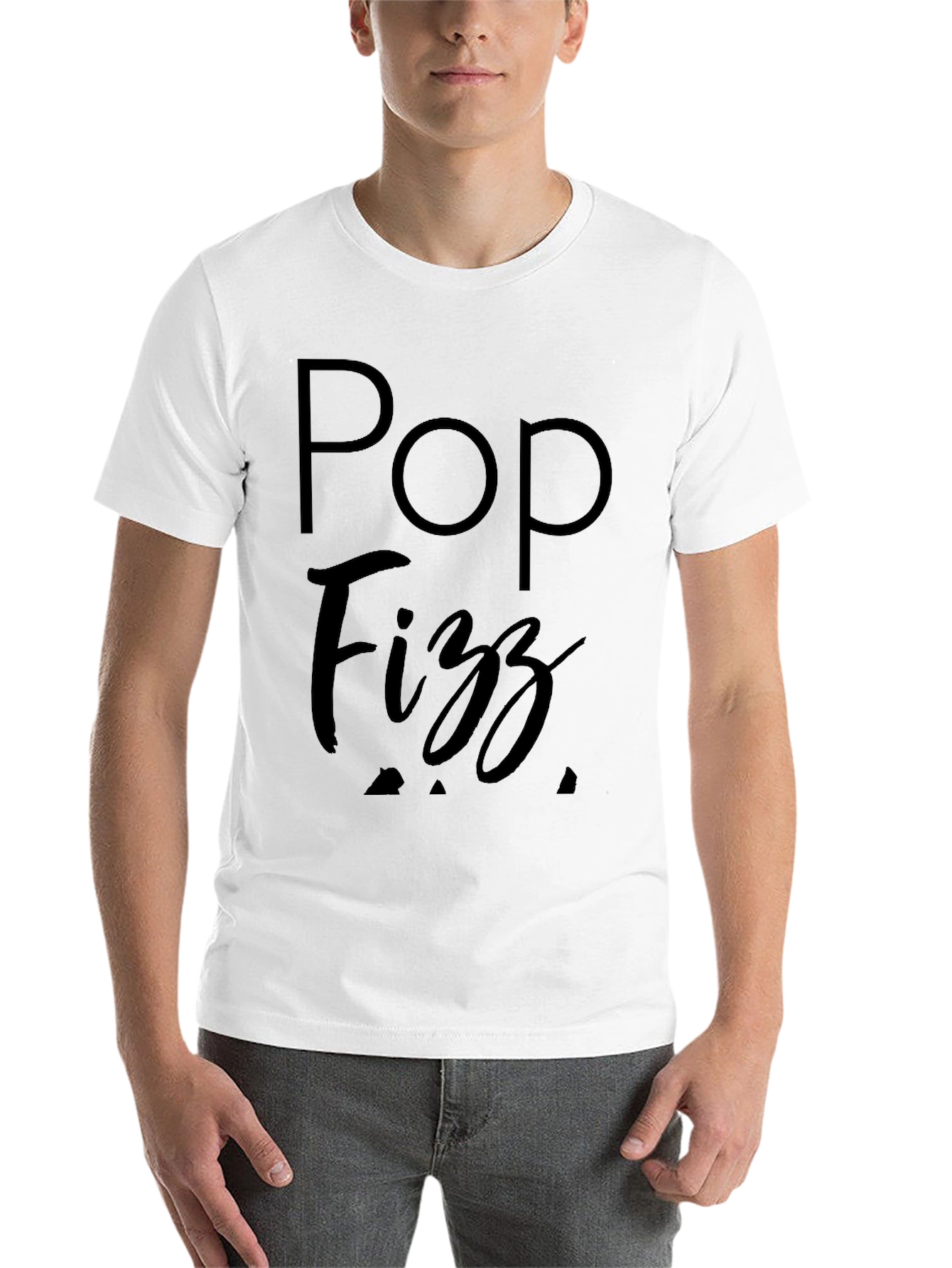 Black Pop Fizz Graphic Tee - Black Cotton T-Shirt view 14