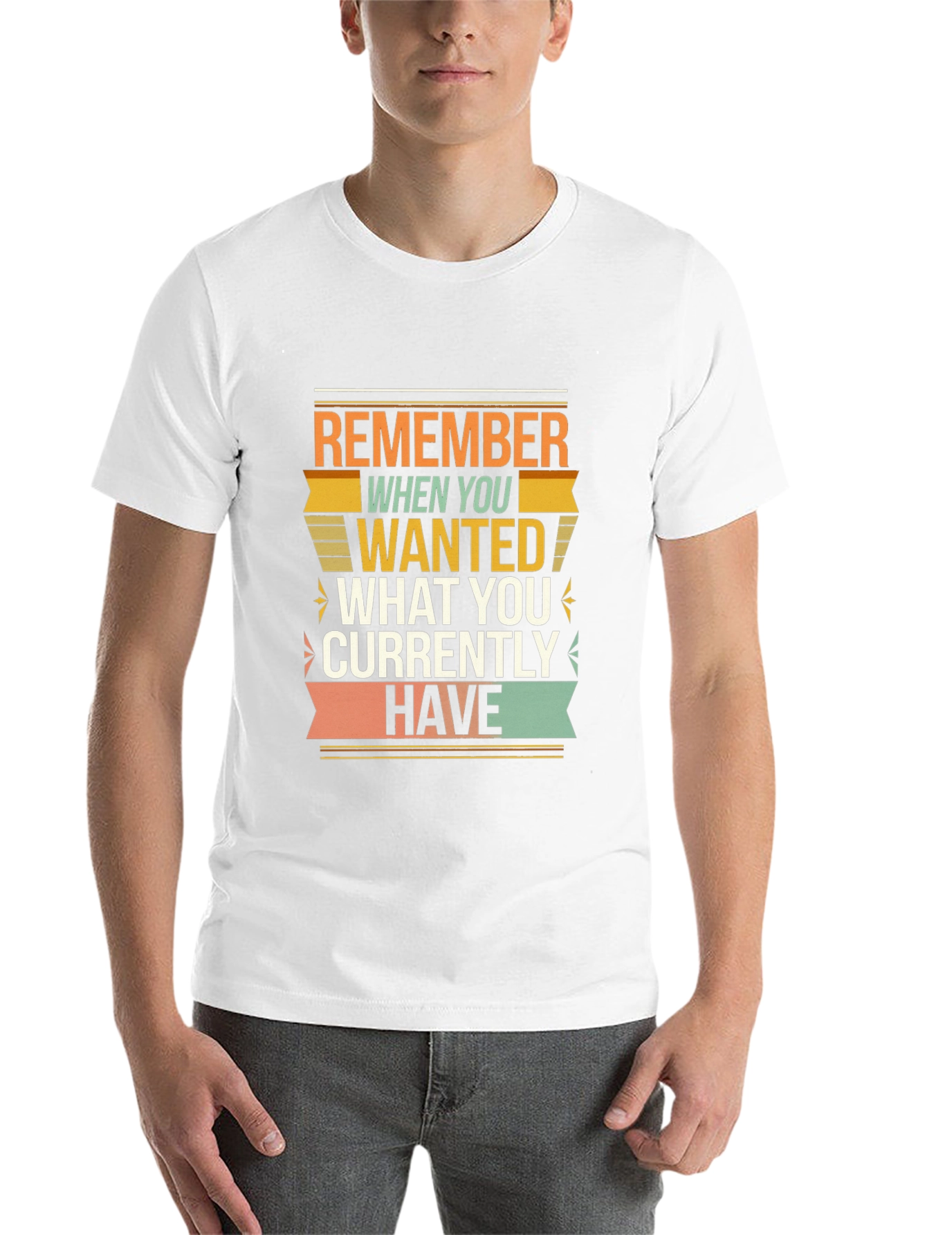 Black Motivational Graphic T-Shirt - Remember When You Wanted view 14