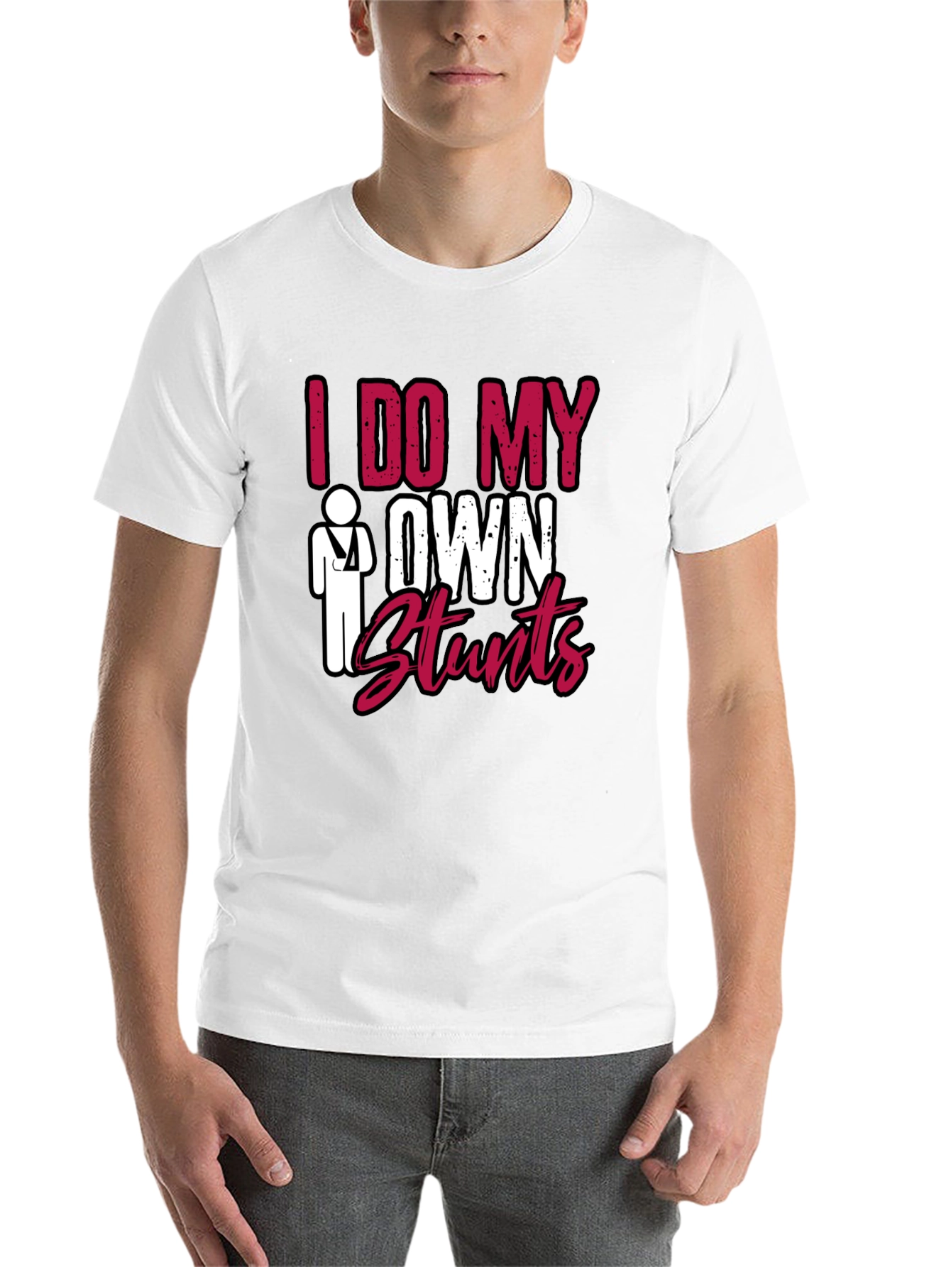 Black I Do My Own Stunts Graphic Tee view 14