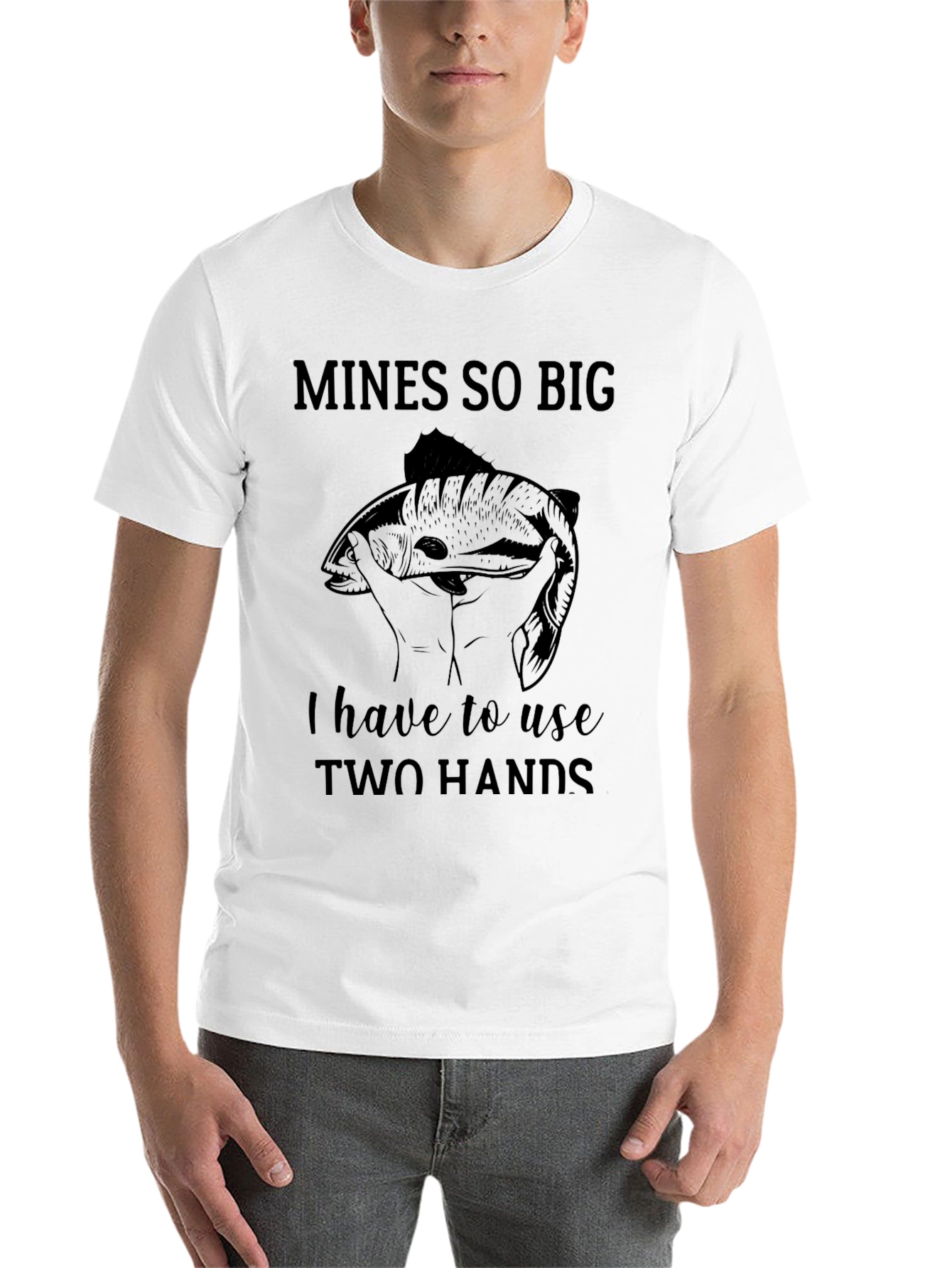 Black Mines So Big Fishing T-Shirt - Two Hands Graphic Tee view 14
