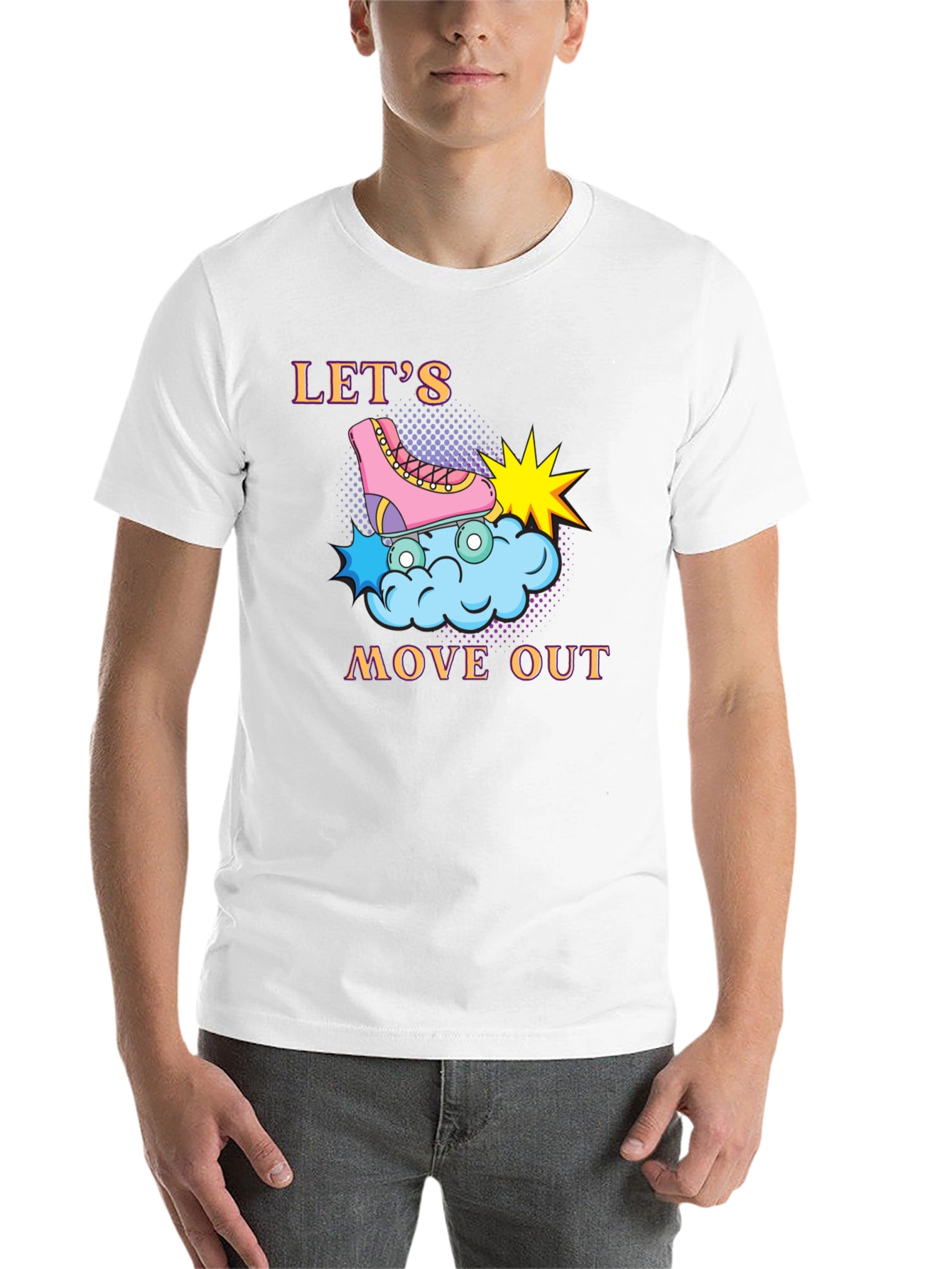 Black Let's Move Out Graphic T-Shirt view 14